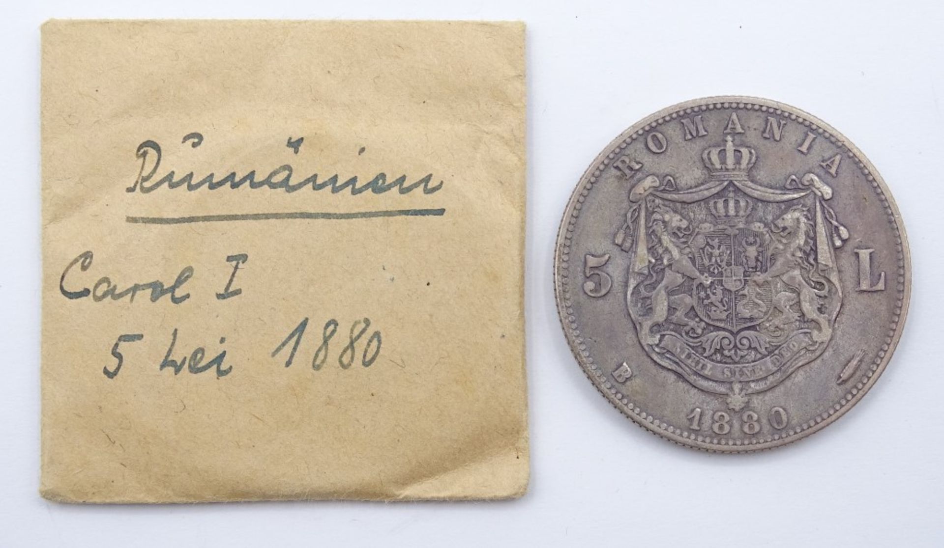 5 Lei 1880- Rumänien - aus einer Münzsammlu