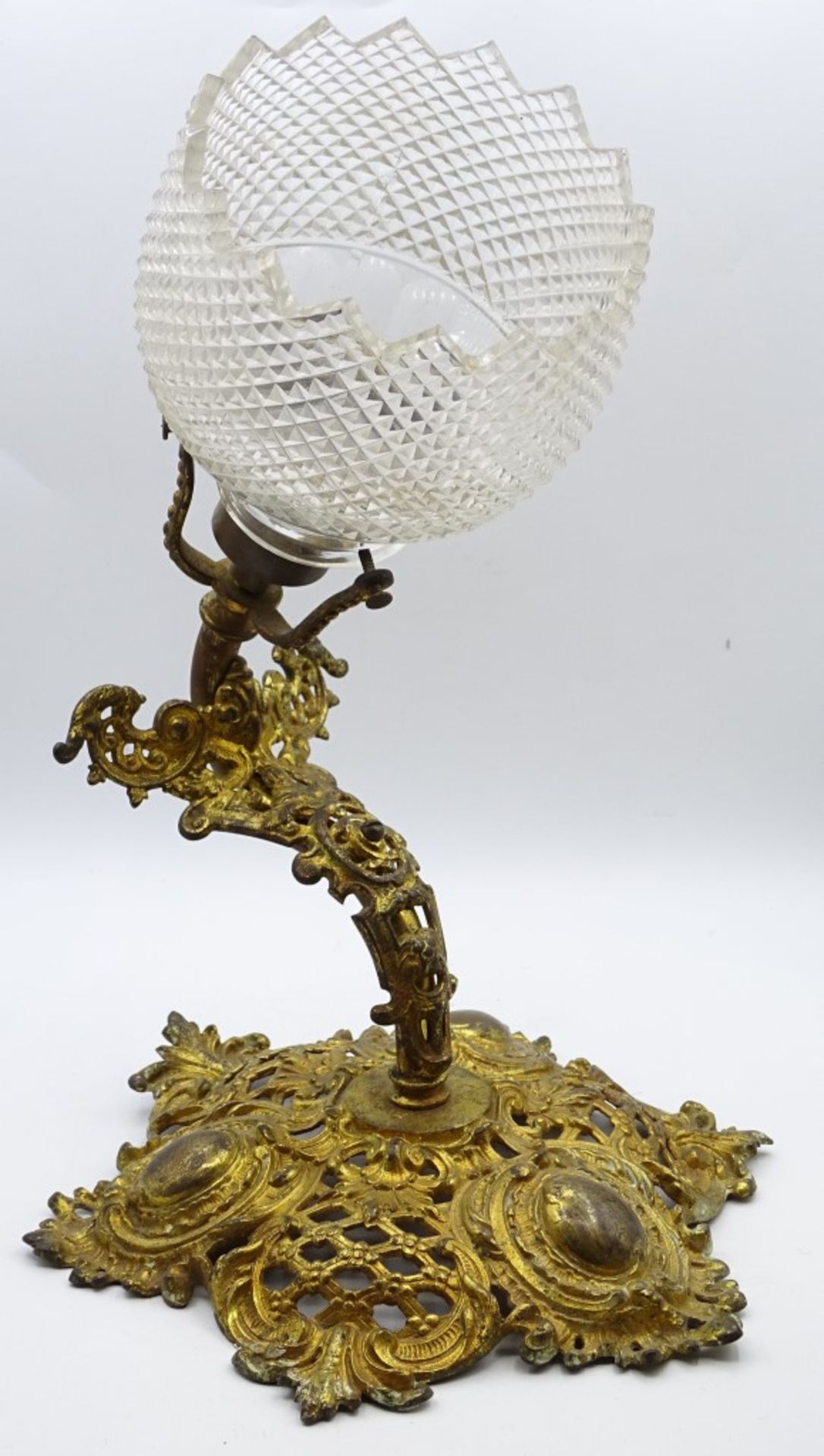 Bronze Wandlampe,vergoldet,L-35cm,Alters-u. Gebrauchsspuren - Bild 4 aus 5
