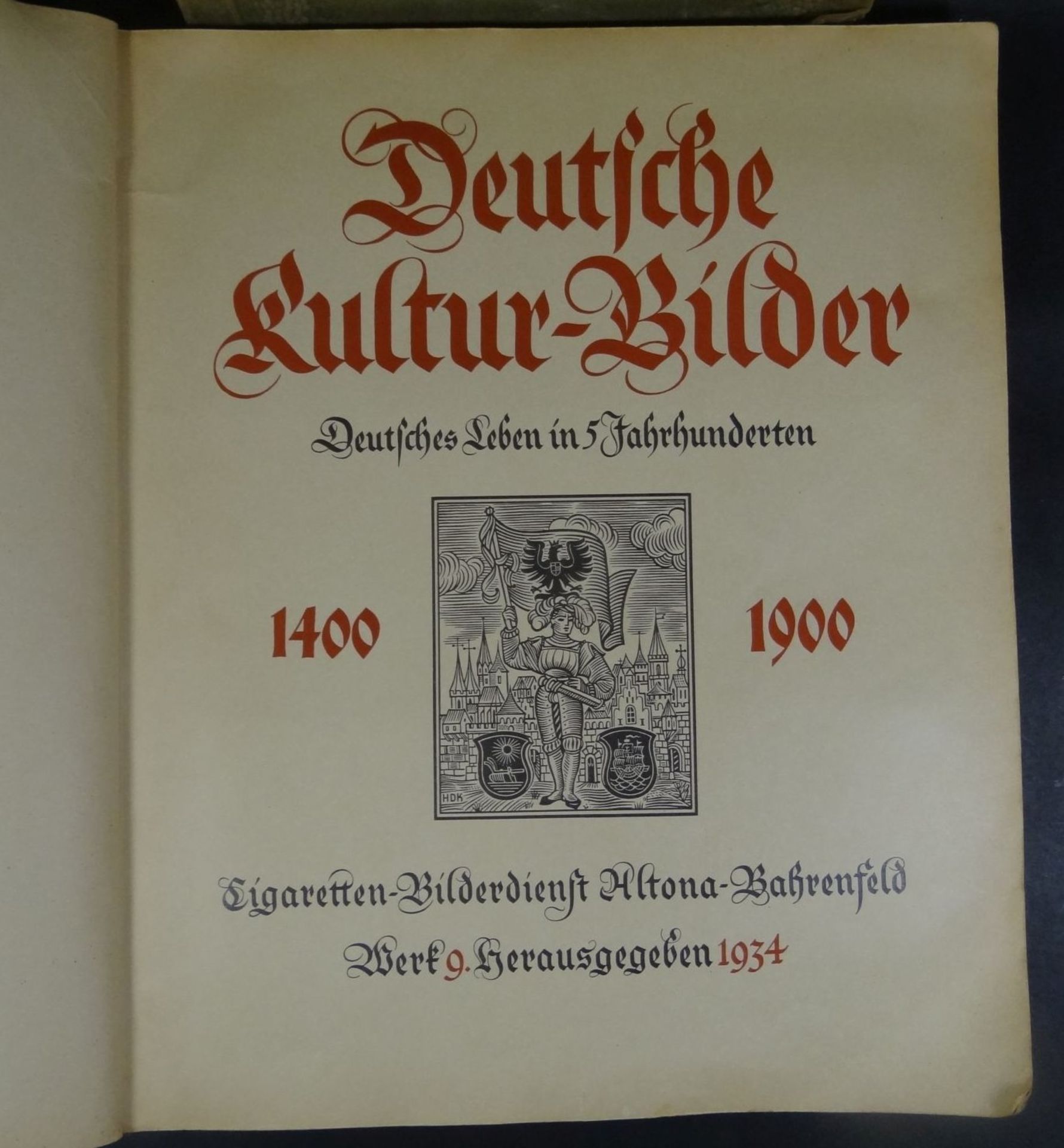 2x Sammelalben, Auf Deutscher Scholle und Deutsche Kulturbilder, 1934, wohl komplett, Alters-u. - Bild 2 aus 9
