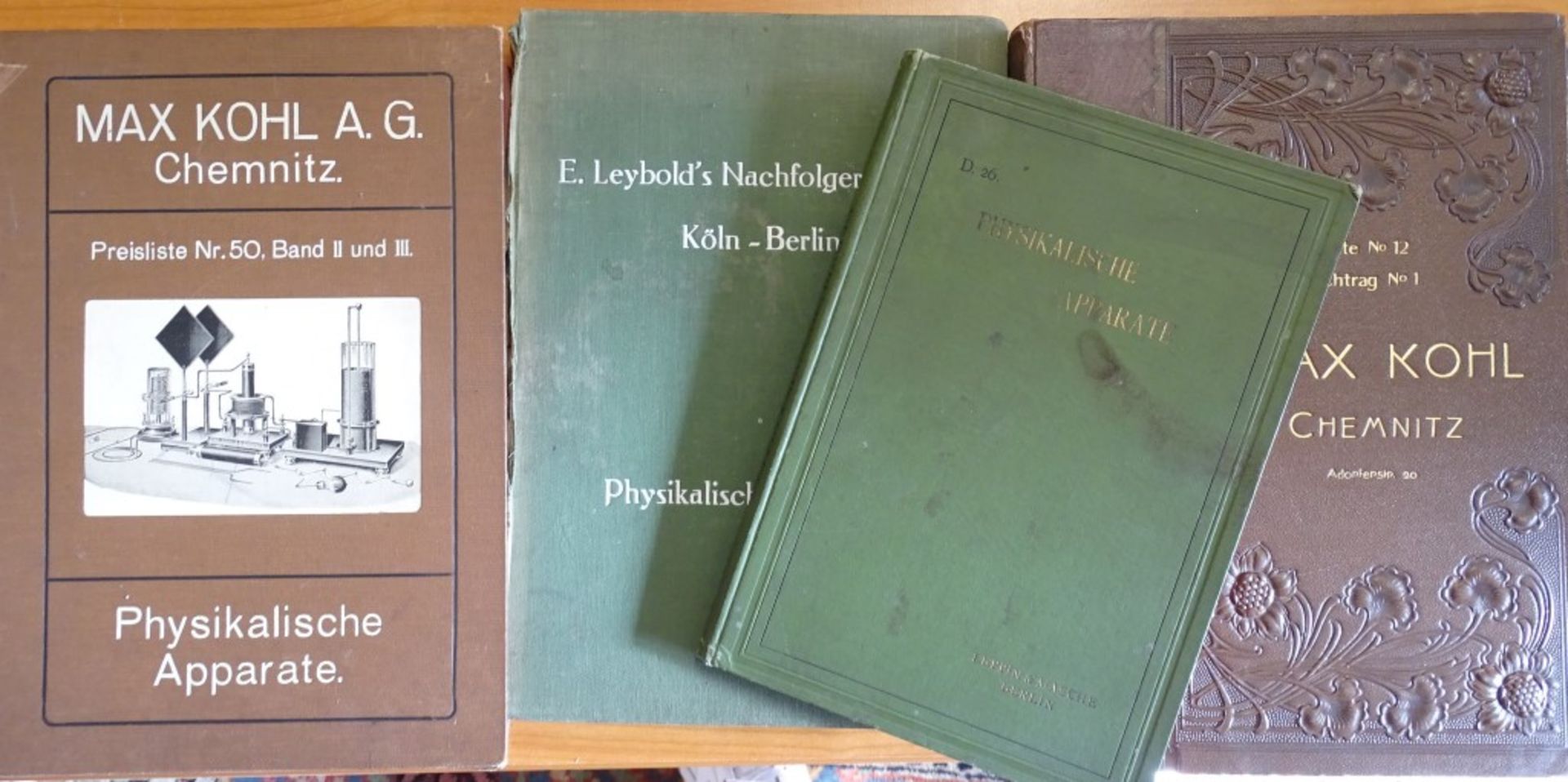 4x Bücher über "Physikalische Apparate",(Preiskataloge),192