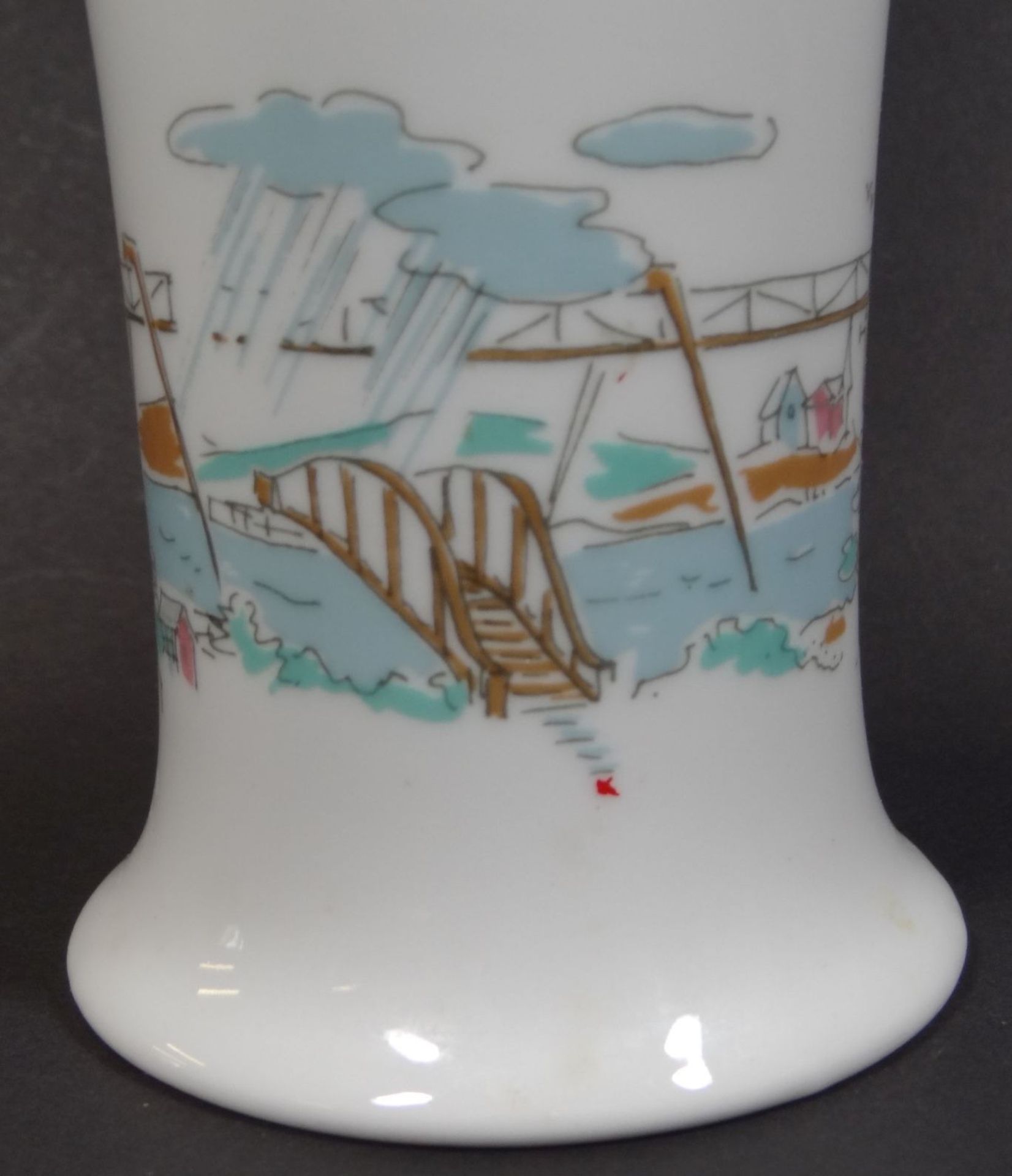 Vase von Arzberg mit Darstellung Schwebebahn (Wuppertal?), H-16 cm - Bild 2 aus 6