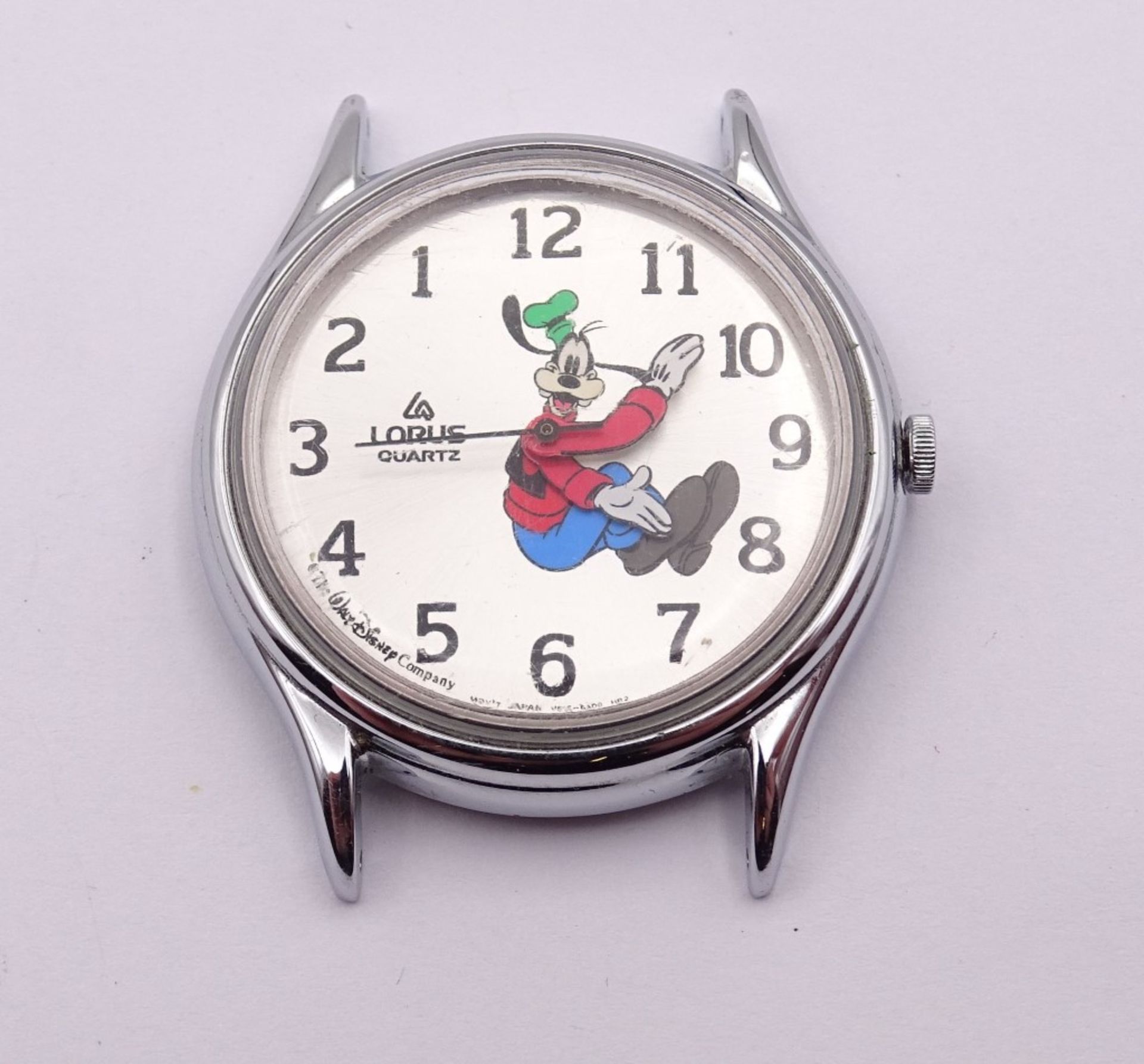 Armbanduhr Lorus,"Walt Disney",Goofy,Quartz,Batterie erneuert,läuft,d-30,8mm,läuft verkehrt her - Bild 2 aus 3