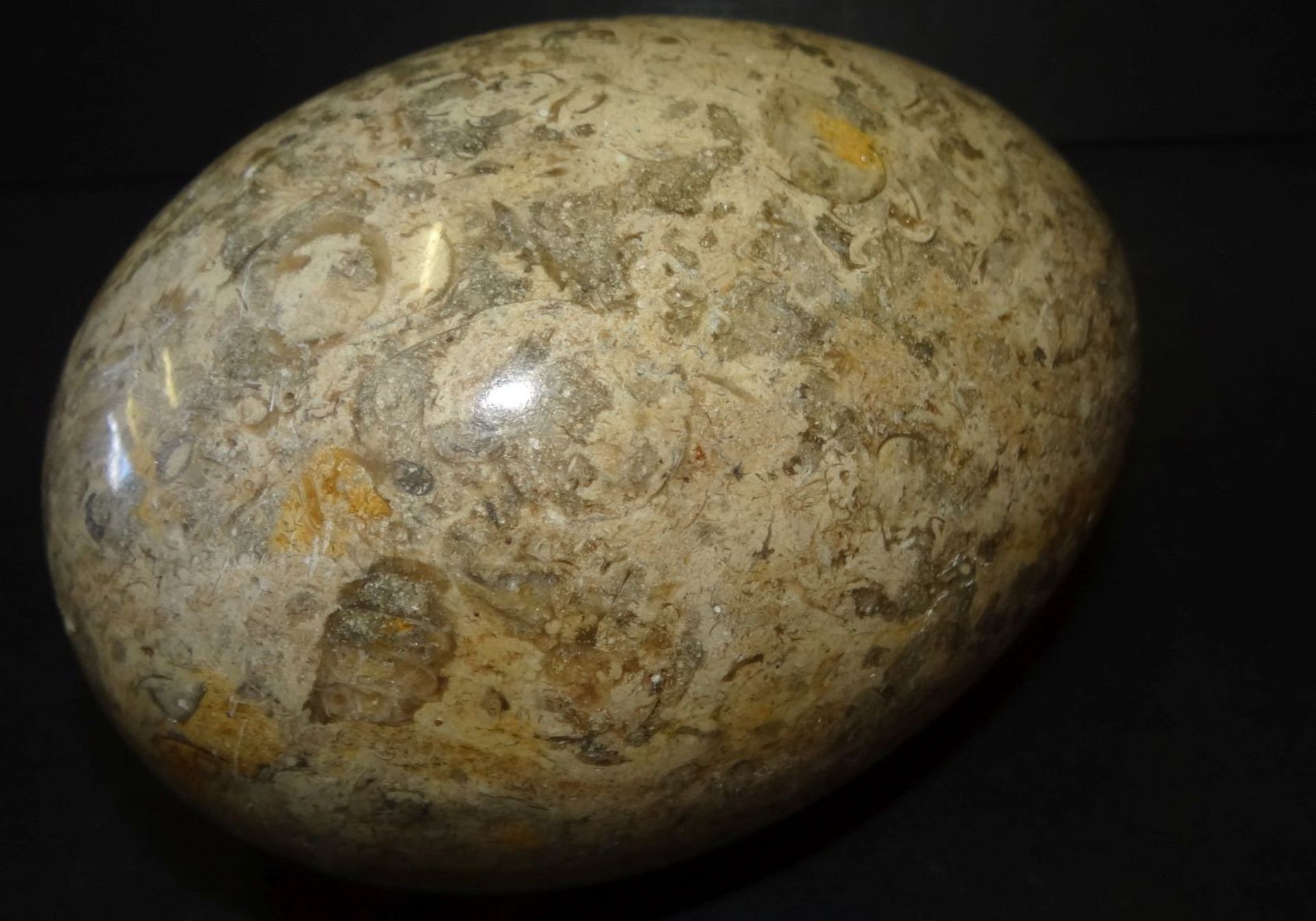 grosses Halbedelstein-Ei,poliert, H-ca. 16 cm, D-10 cm, ohne Stände - Bild 4 aus 5