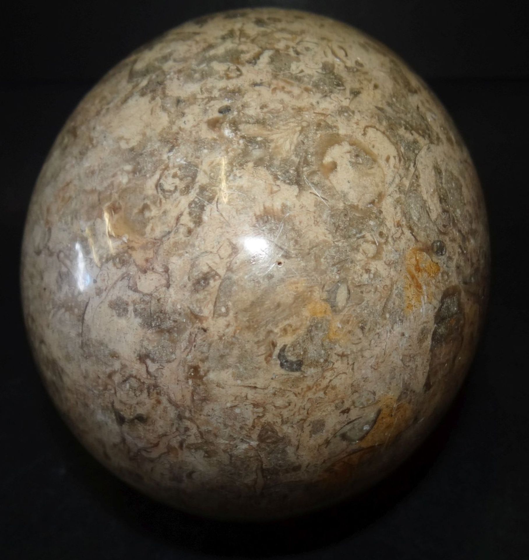 grosses Halbedelstein-Ei,poliert, H-ca. 16 cm, D-10 cm, ohne Stände - Bild 5 aus 5