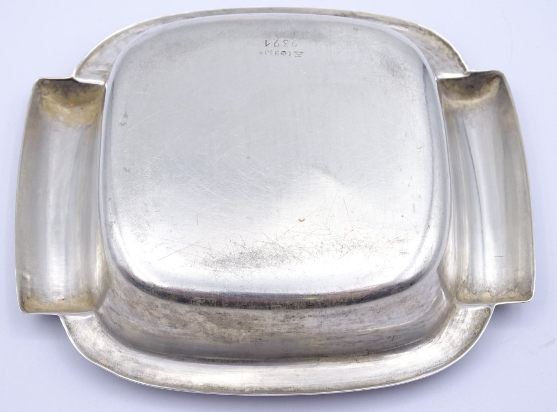 830er Silber Art Deco Aschenbecher Wilkens, 64,1gr.,9,0x10,5cm - Bild 3 aus 4