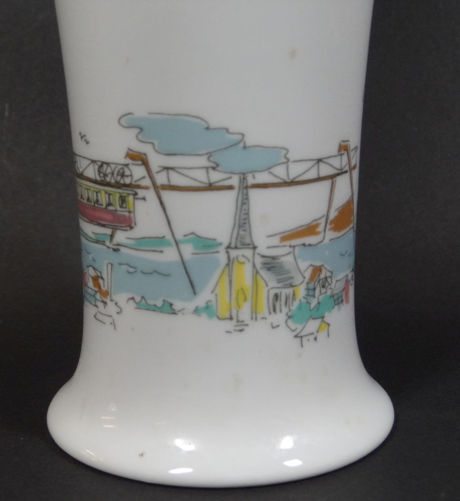 Vase von Arzberg mit Darstellung Schwebebahn (Wuppertal?), H-16 cm - Bild 3 aus 6