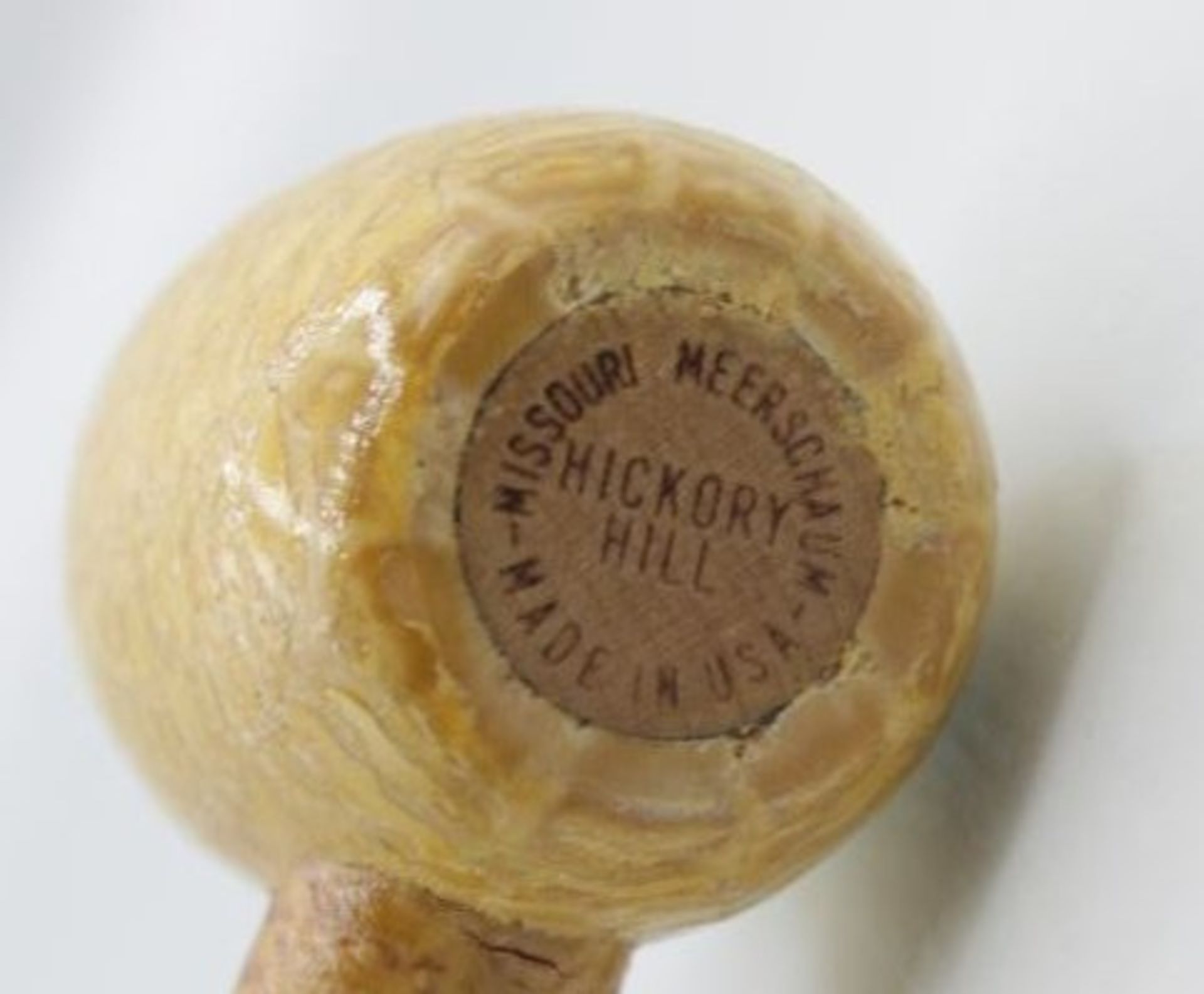 Meerschaumpfeiffe, Hickory Hill, USA, 1x bestossen, L-15cm. - Bild 4 aus 5