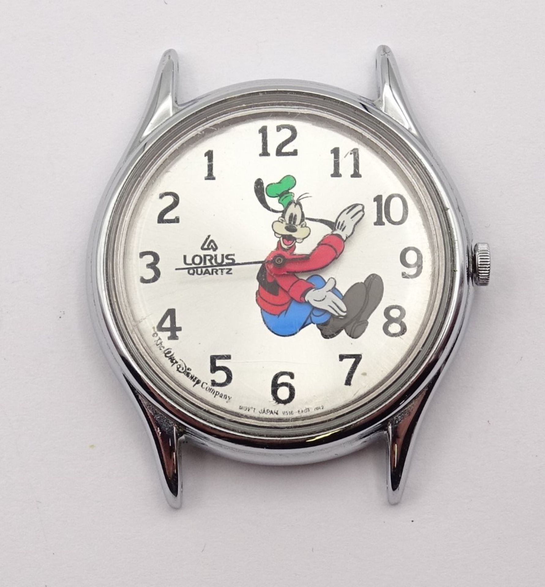 Armbanduhr Lorus,"Walt Disney",Goofy,Quartz,Batterie erneuert,läuft,d-30,8mm,läuft verkehrt her