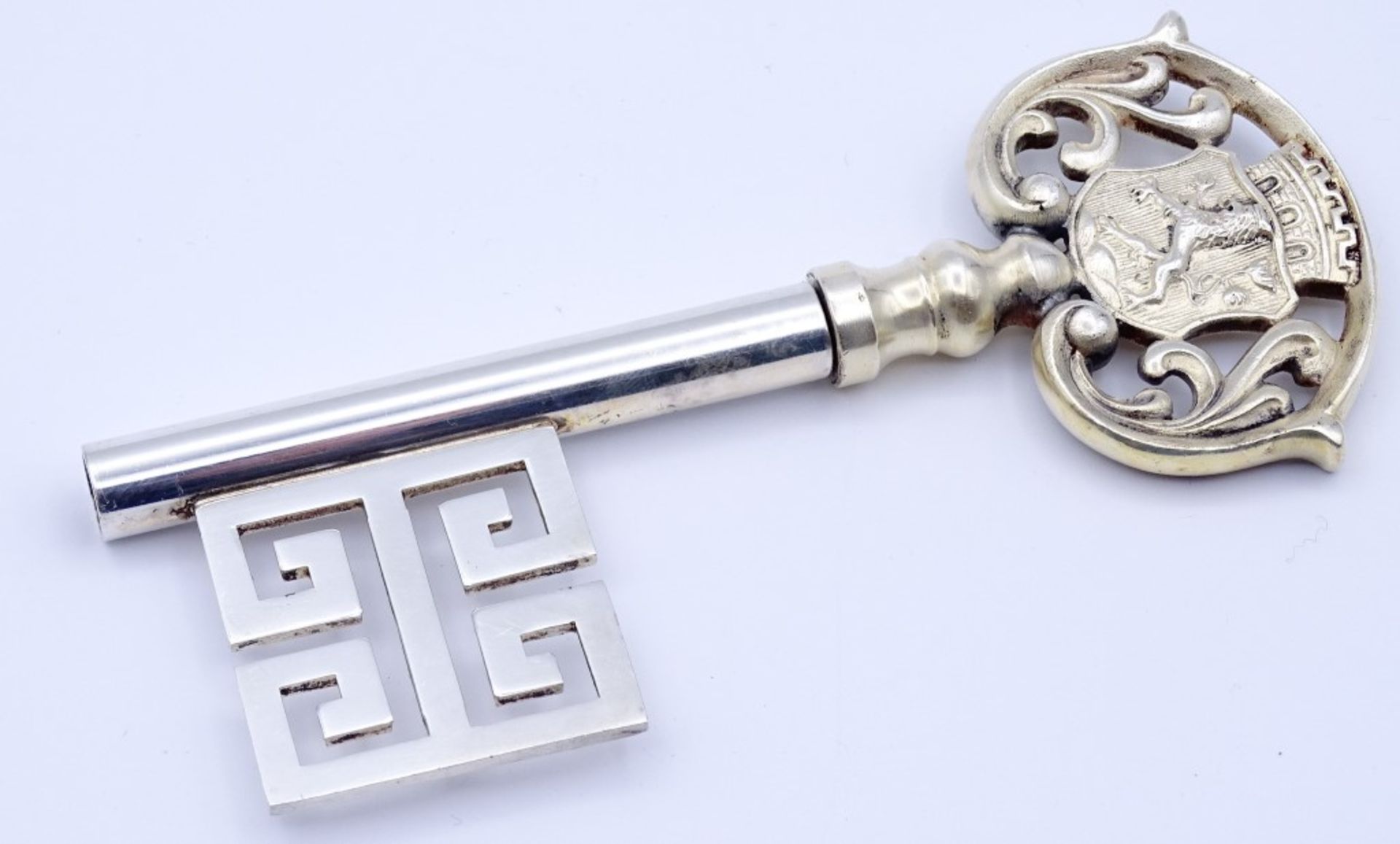 Korkenzieher in Schlüssel Form,versilbert,90er Auflag