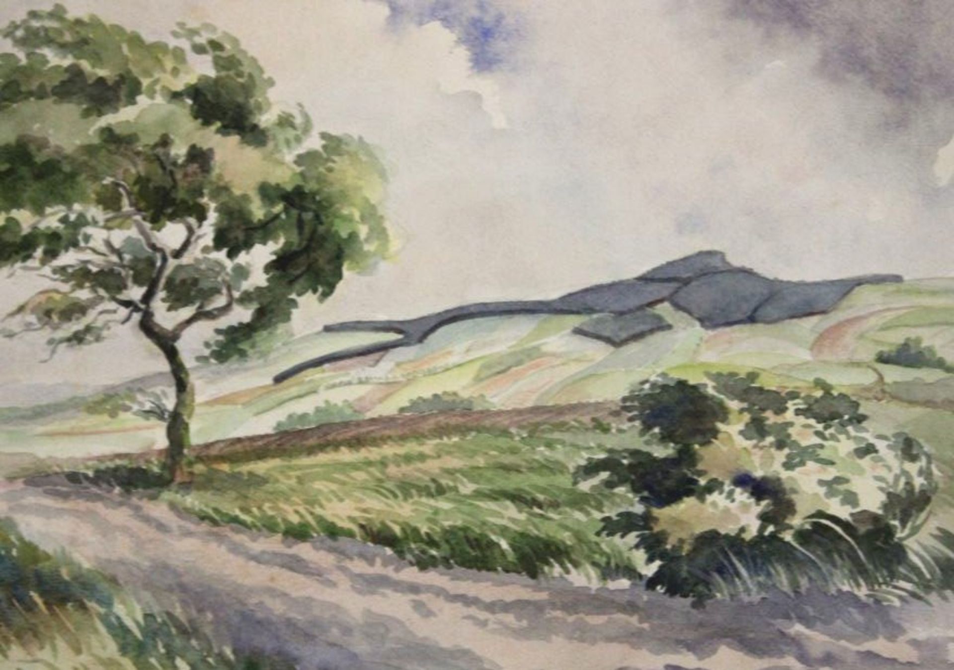 Erich BRODKORB (1896-1968), 4x Landschaftsaquarelle Erzgebirge, unsigniert und ungerahmt, BG 34 x - Bild 5 aus 5