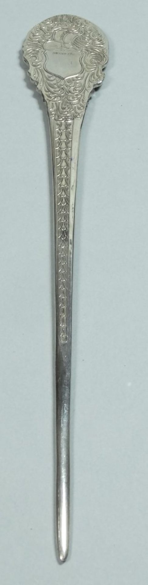 6x div. emaill. Wappenlöffel, alle Silber-800-, L-9,5 bis 15 cm, zus.74,1 gr - Bild 10 aus 10