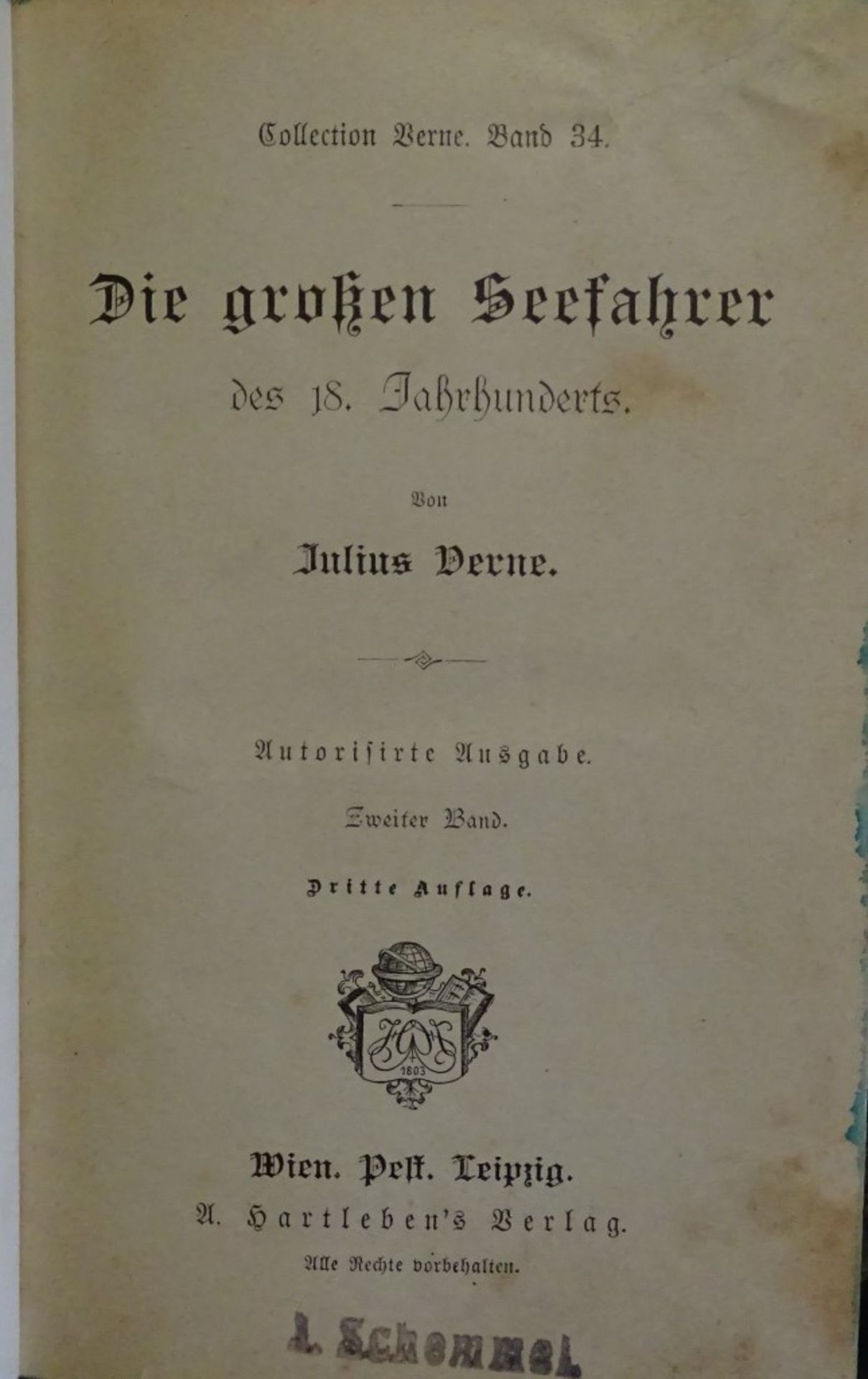 Julius Verne Bücher, "Mathias Sandorf,Reise um den Mond,die großen Seefahrer - Bild 2 aus 10