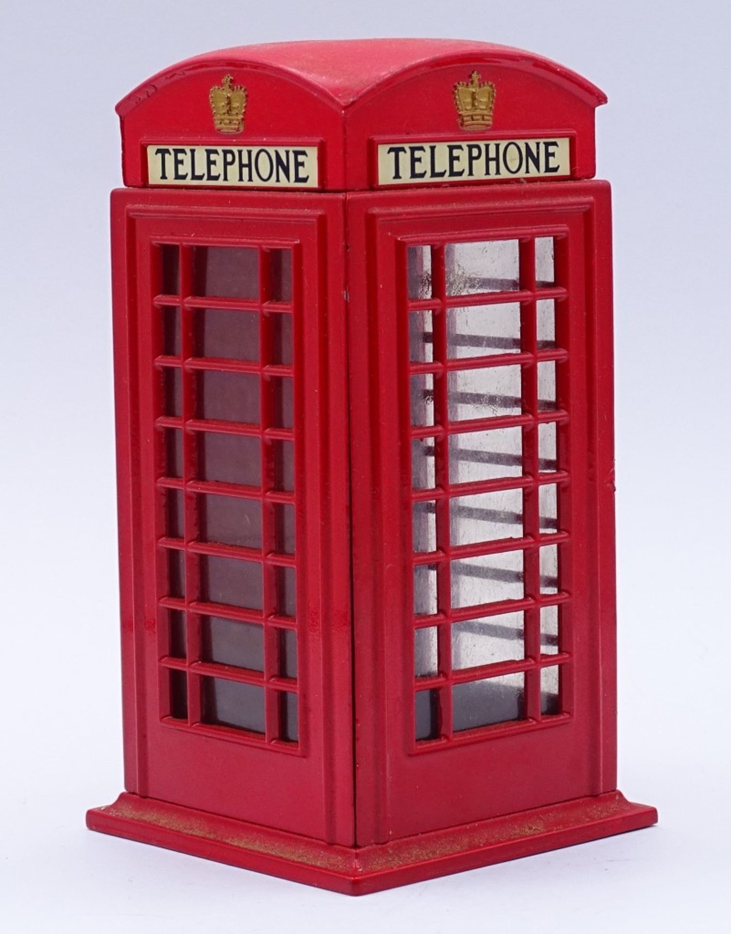 Spardose in englischer Telefonzellen Form,H-11,5cm,Metall, - Bild 2 aus 6
