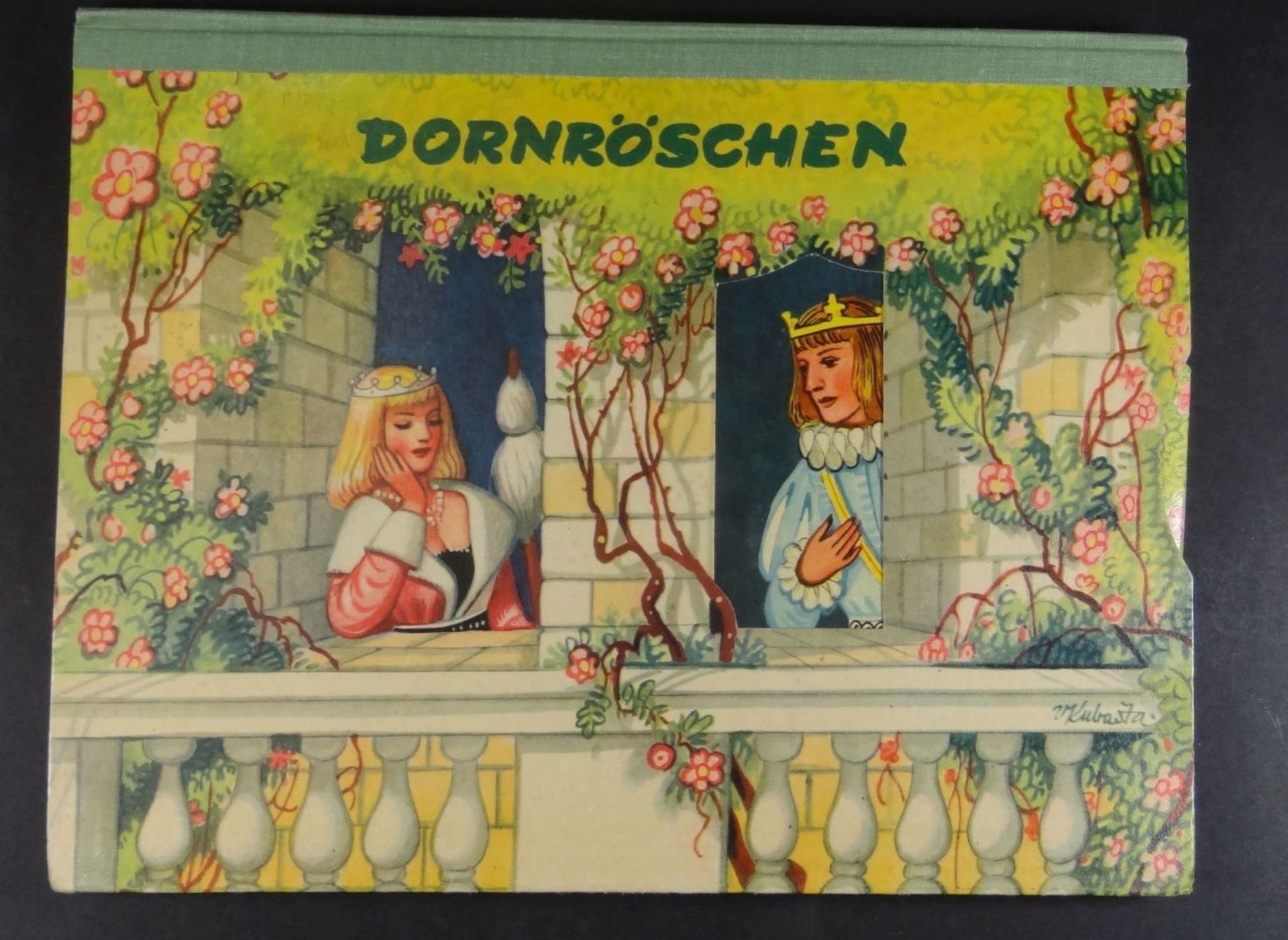 Aufstellbilderbuch "Dornröschen" mit 8 Szenen u. einigen Ziehmechanismen. Hamburg, Carlsen, ca.