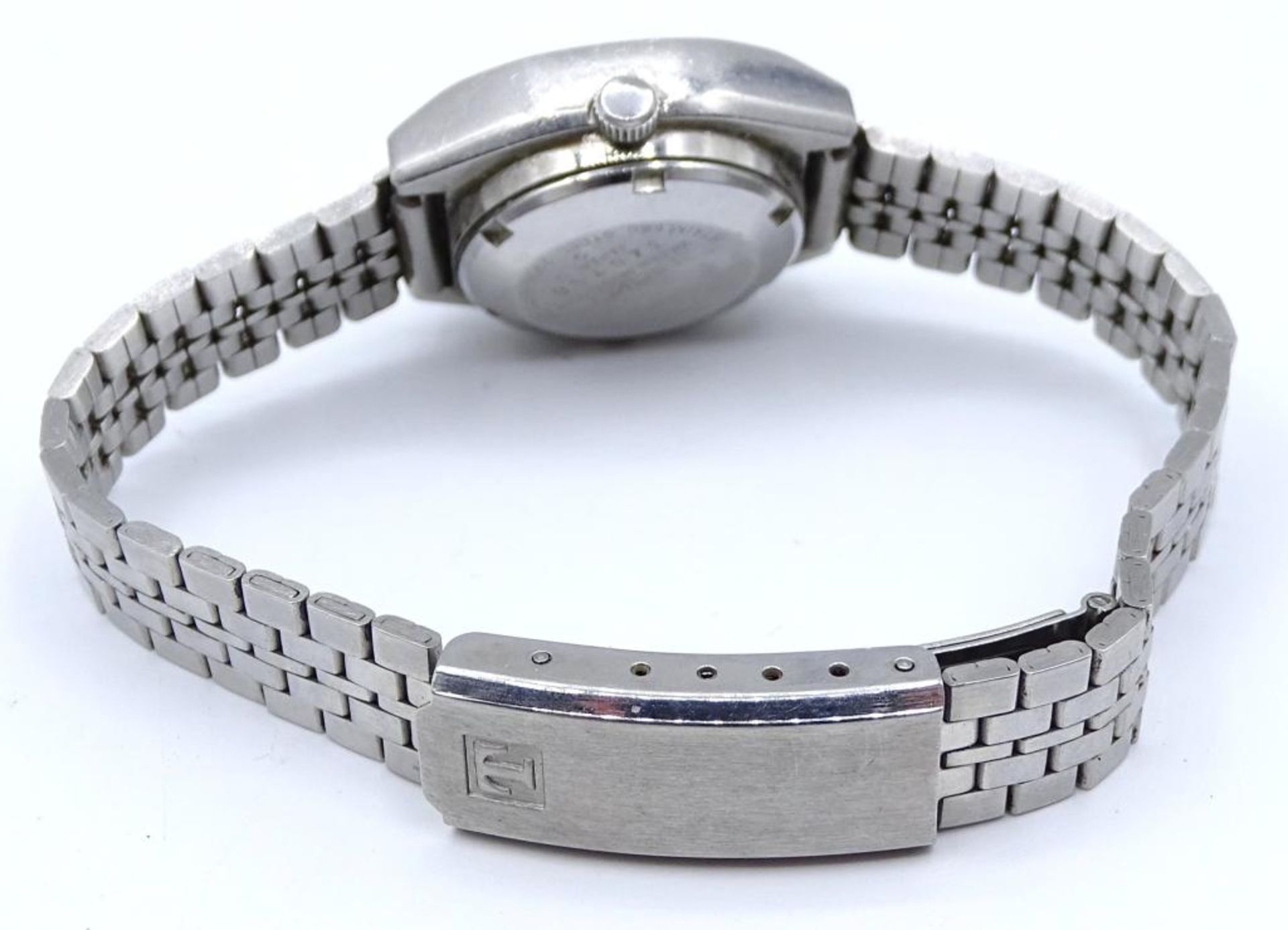 Armbanduhr "Seiko 5 ",automatic,Werk läuft,Edelstahl,Glas zerkratzt,Gehäuse 2,8x2,5 - Bild 4 aus 5