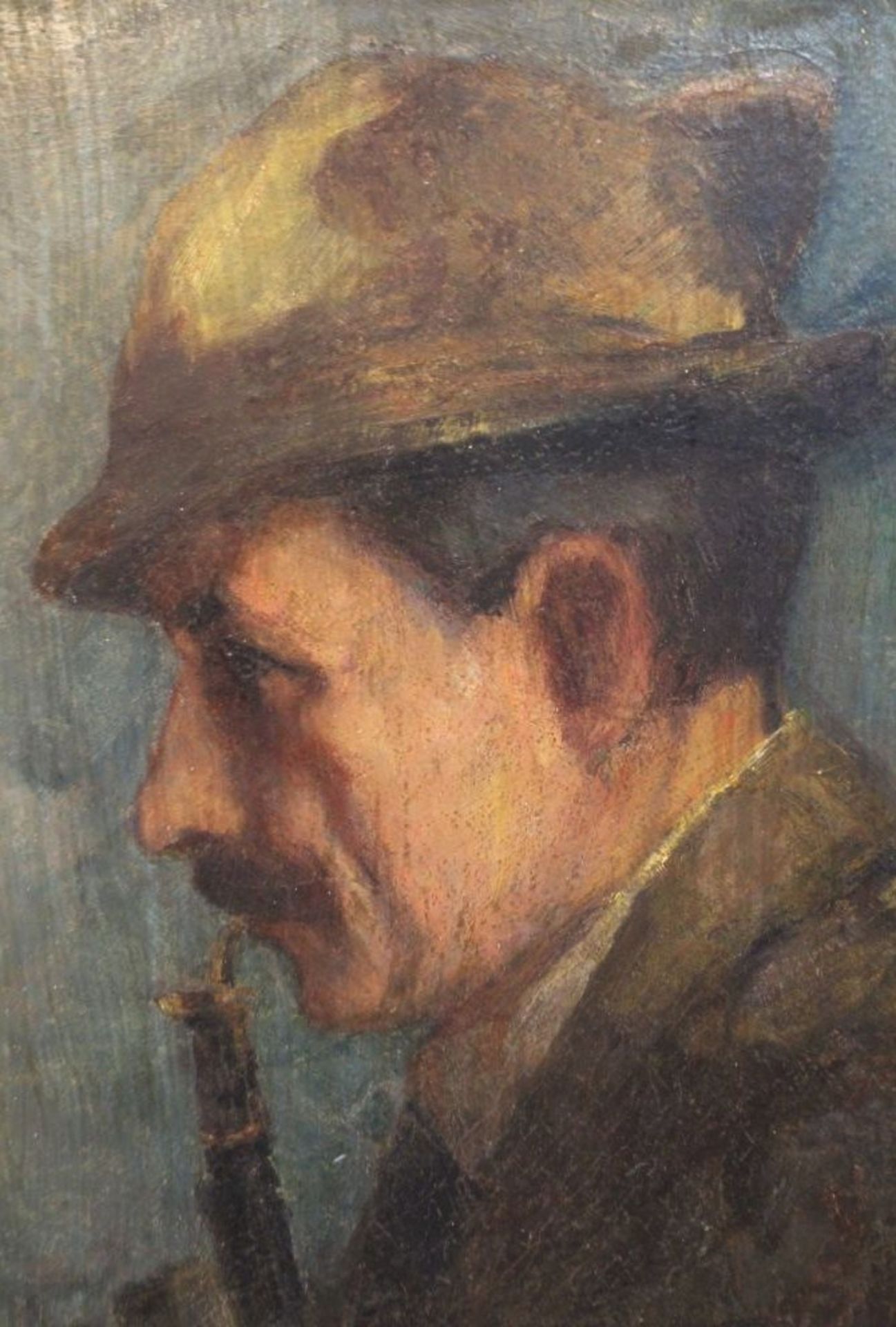 Julius VON KAAN-ALBEST (1874-1942), Pfeifenraucher, Öl/Hartfaser, verso signiert, gerahmt, RG 53 x