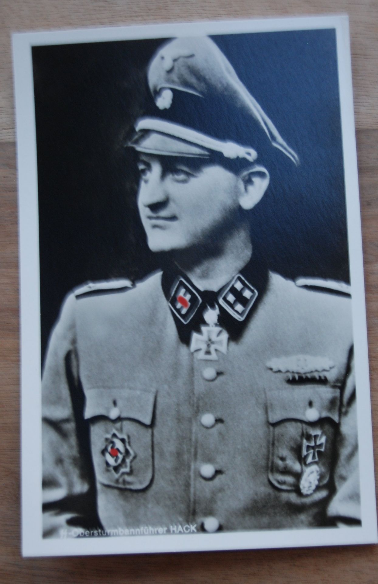 Postkarte "Ritterkreuzträger SS Obersturmbannführer Haack, , Nachdruck