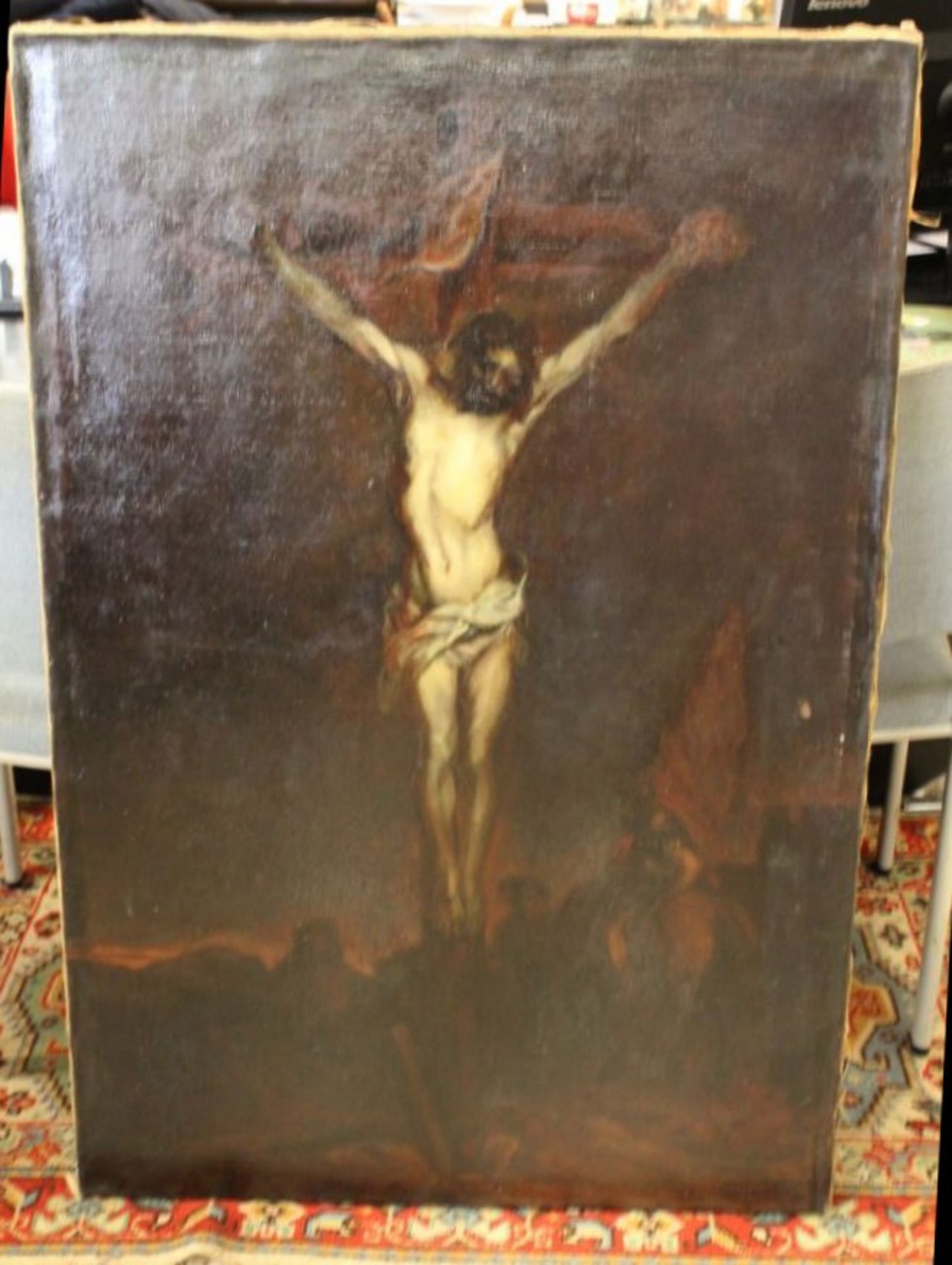 Max HEIN-NEUFELDT (1874-1953), Christus am Kreuz, Kopie nach van Dyck, datiert 1901, Öl/Leinwand, 1x - Bild 2 aus 4