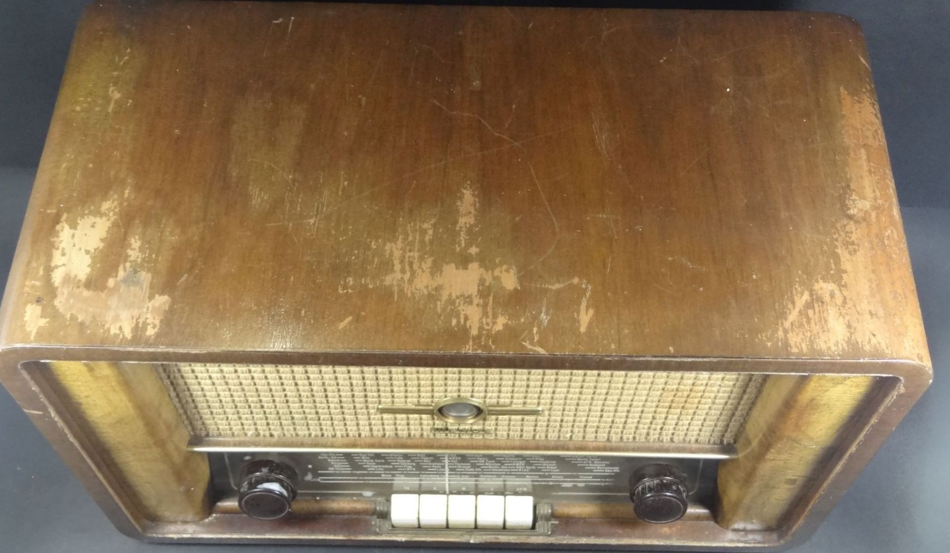 grosses Holzradio "Nordmende" Mod. Bremen, H-35 cm, B-50 cm - Bild 3 aus 6