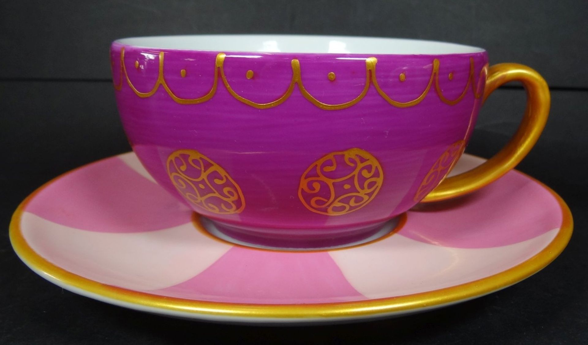 Teekanne mit Tasse "Top Line" Design, Zasse 0,2 l., Kanne 0,4 l.H-14 cm - Bild 5 aus 7