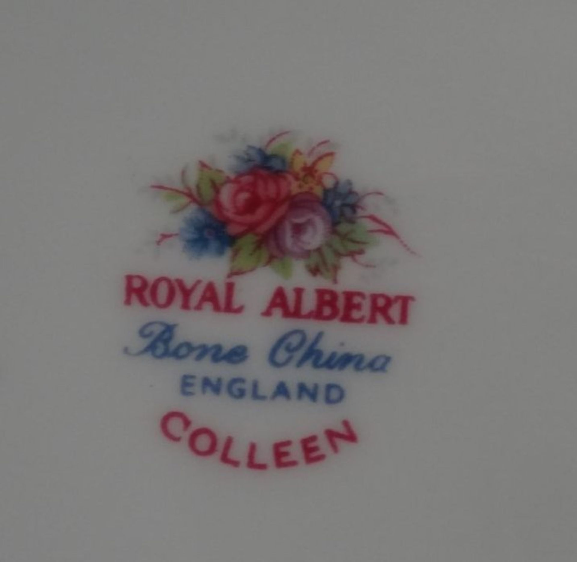 19 tg. Kaffeeservice "Royal Albert" Dekor Colleen, Kern mit 6 Kuchentellern, 5 Tassen mit U.T. - Bild 5 aus 5