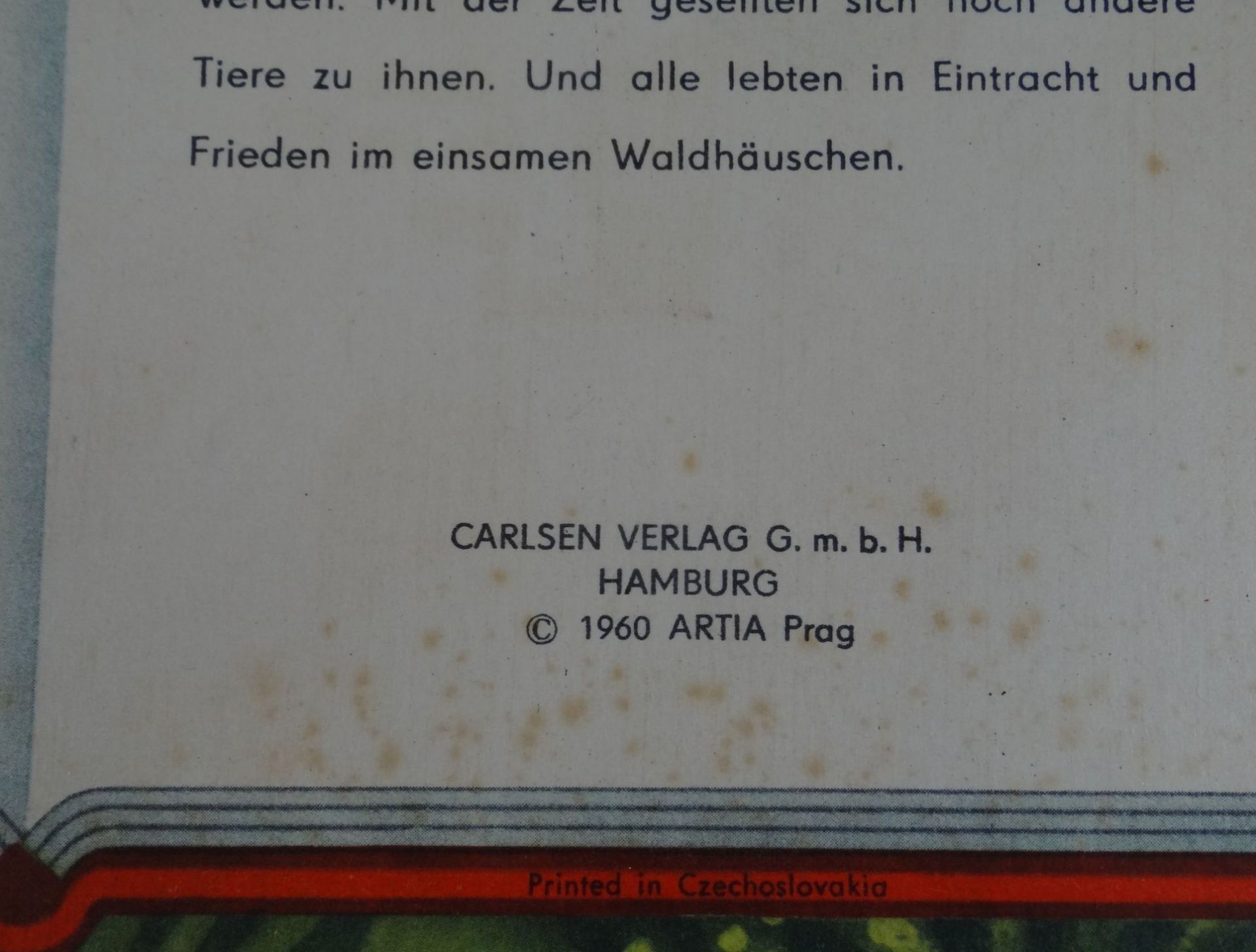 Aufstellbilderbuch "Die Bremer Stadtmusikanten" mit 8 Szenen, . Artia, Prag. Carlsen. 1960.,gut - Bild 8 aus 8