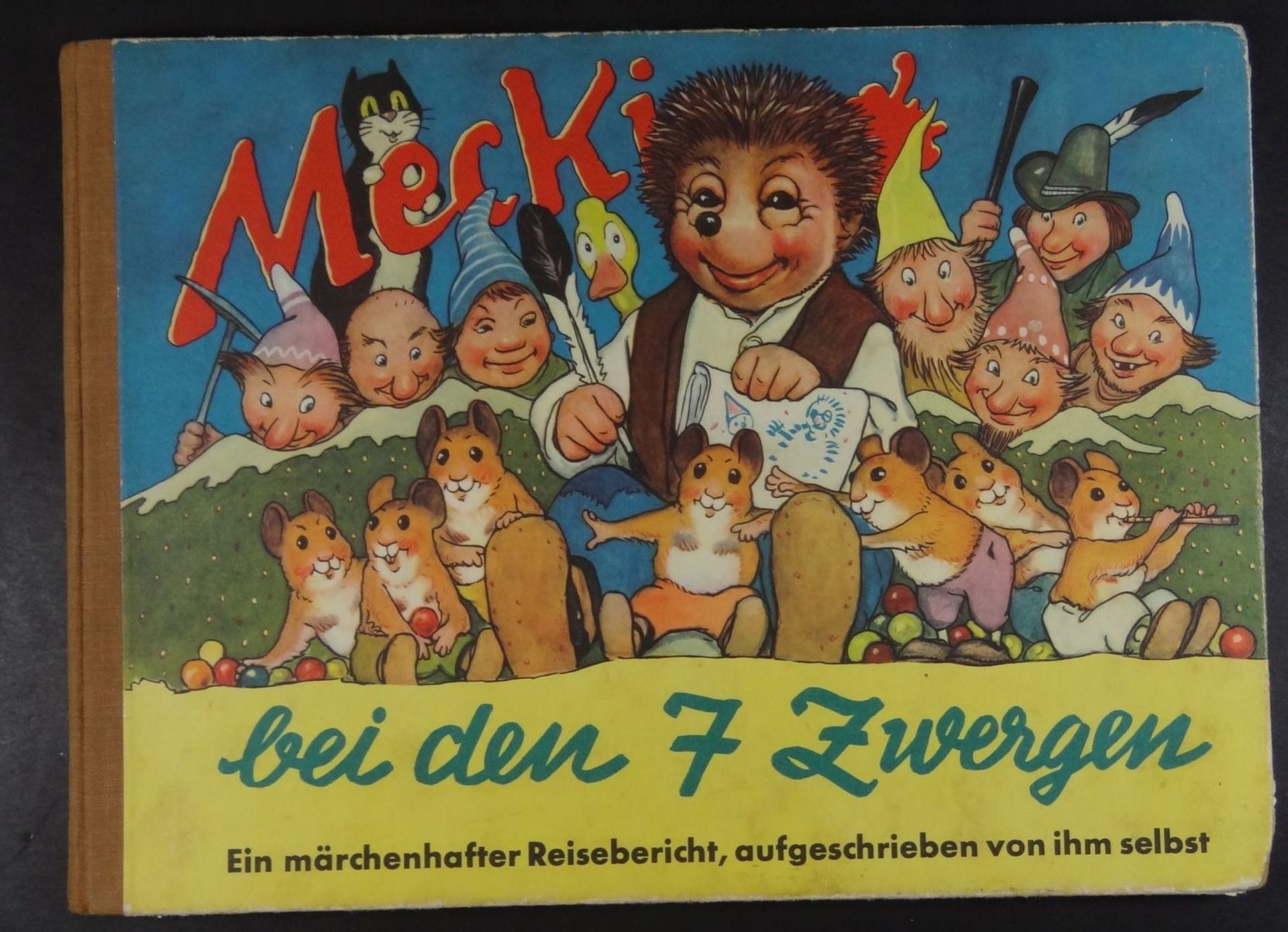 altes Bilderbuch "Mecki bei den 7 Zwergen" 1953