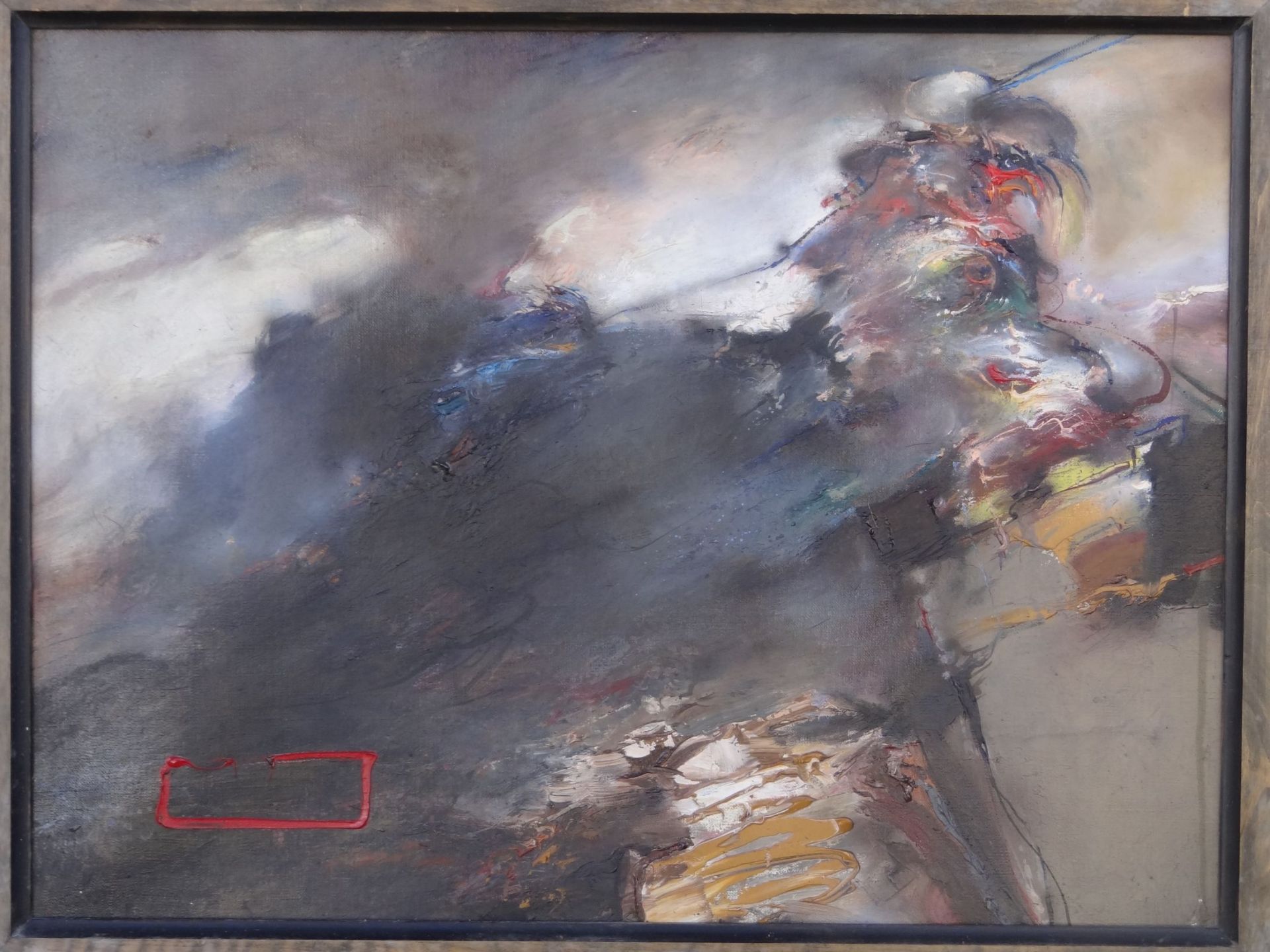 Marek SZMIDEL (1952) "modernes Gemälde" Öl/Leinen, li.unt.signiert, gerahmt, RG 66x79