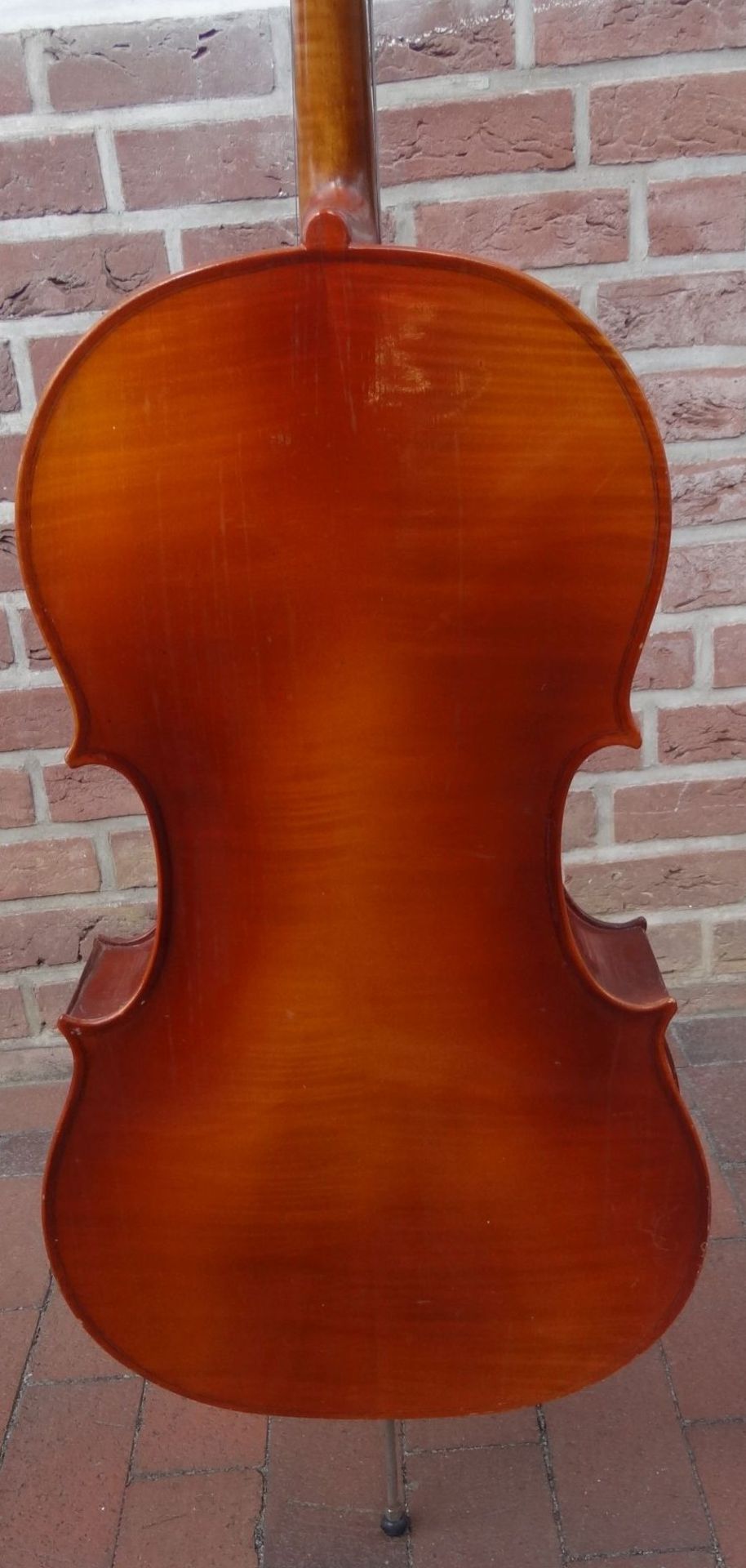 Cello mit Bogen, Alters-u. Gebrauchsspuren, H-130 cm, - Bild 6 aus 10