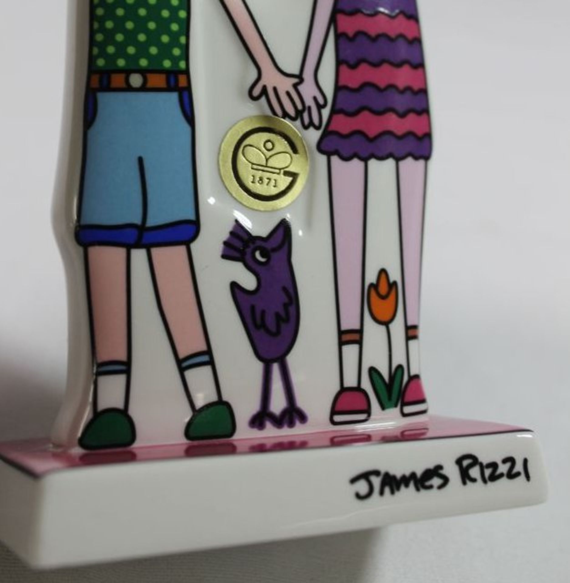 Goebel-Figur "You look at me I look", Entw. James Rizzi, orig. Karton, H-12cm. - Bild 4 aus 5