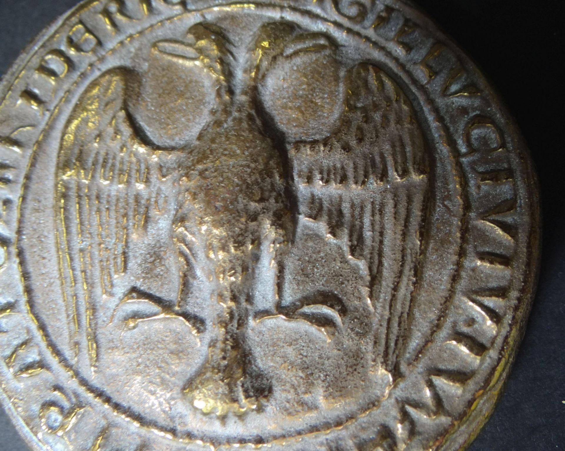 15x schweres Bronze Siegel-Kopien div.mittelalterlichen Herrschers , D-3,5 bis 9 cm - Bild 7 aus 10
