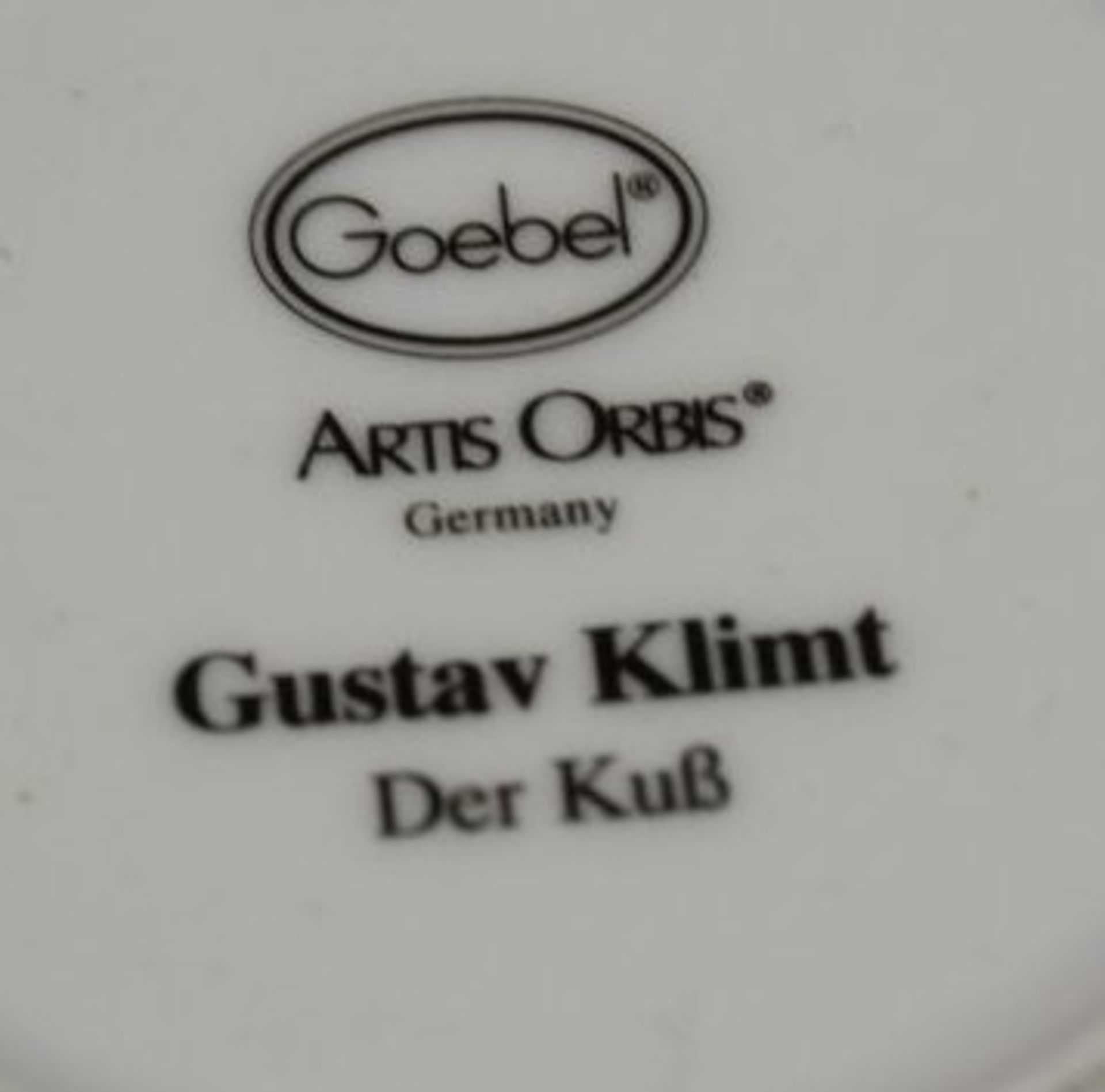 Gedeck, Goebel, Artis Orbis, Motiv von Gustav Klimt "Der Kuss", Tasse H-7cm. - Bild 3 aus 3