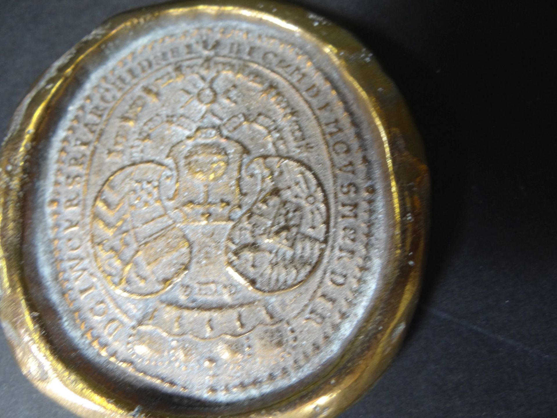 15x schweres Bronze Siegel-Kopien div.mittelalterlichen Herrschers , D-3,5 bis 9 cm - Bild 10 aus 10