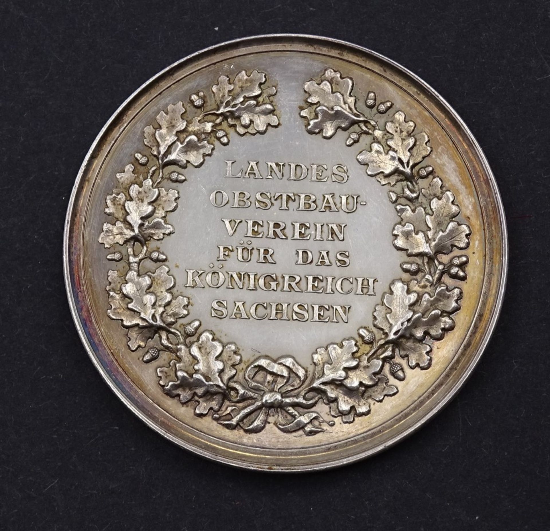 Silber Medaille Landesobst Verein für das Königreich Sachsen,22,7g - Bild 2 aus 2