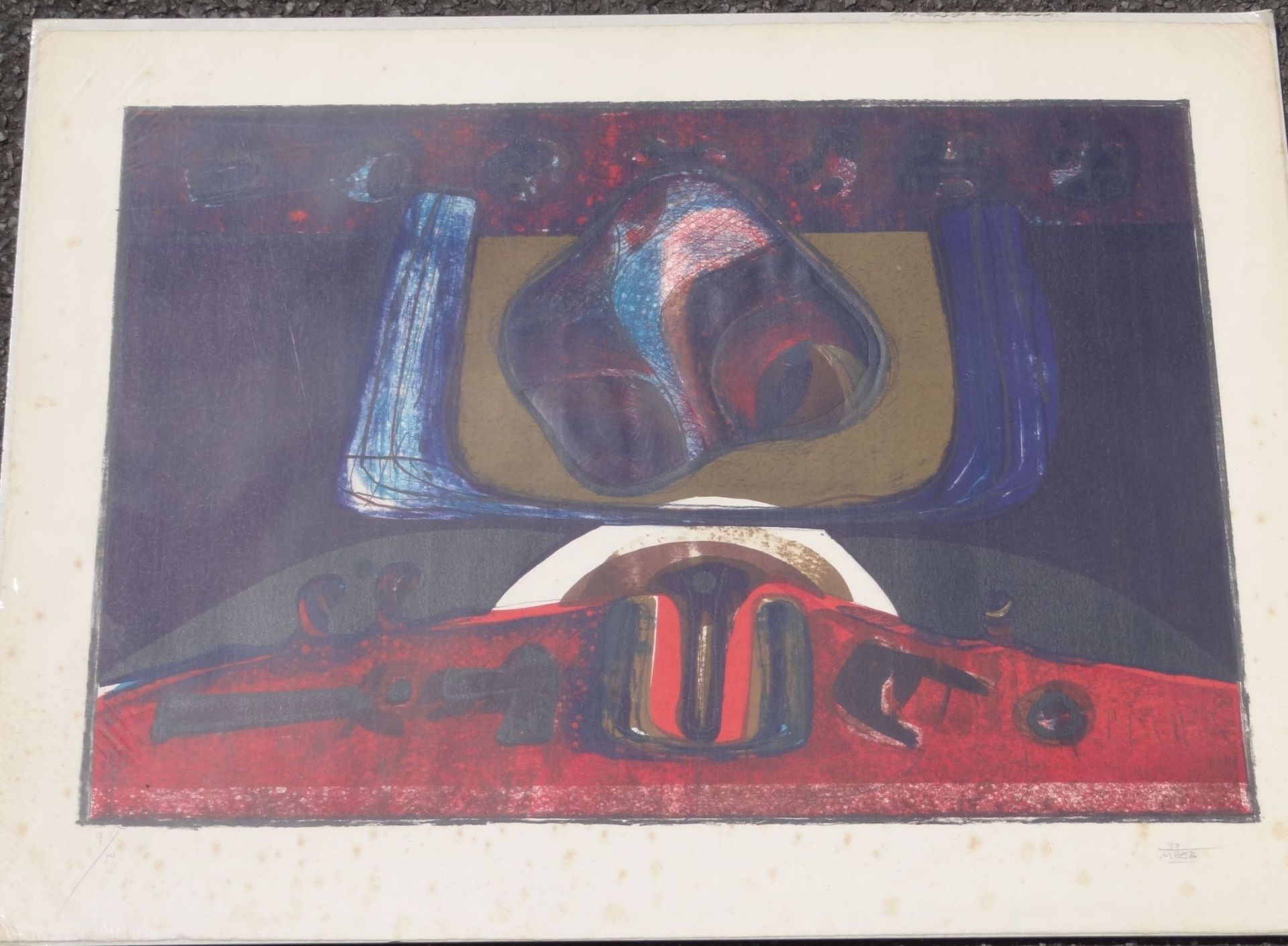 Manuel BEA CERVERA (1934-1997), 1971, Komposition, Nr.9/50, stockfleckig, BG 57x7 7 cm - Bild 6 aus 6