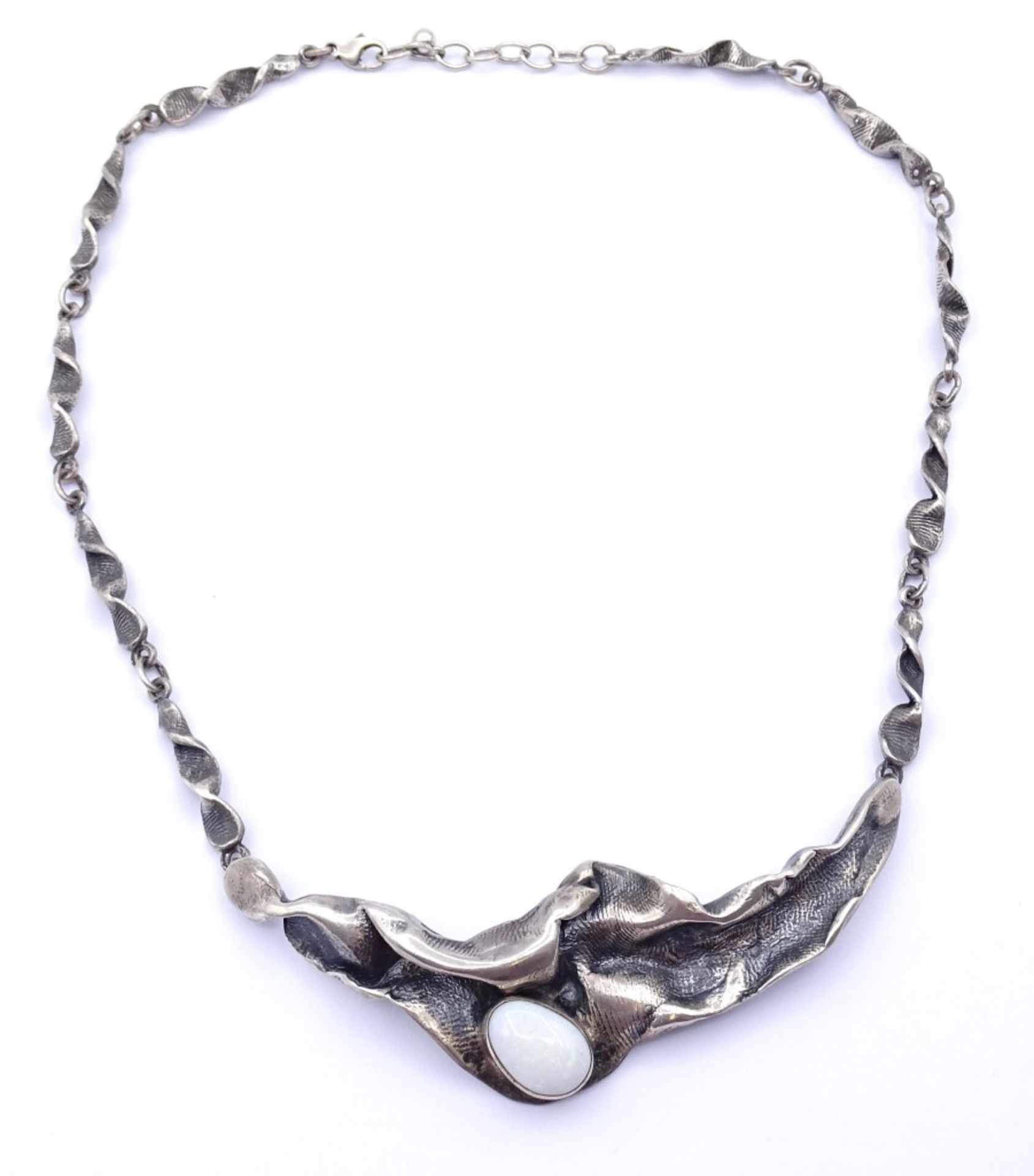 Designer Collier mit Opal, Sterling Silber 925/000,L- 40cm,49gr.