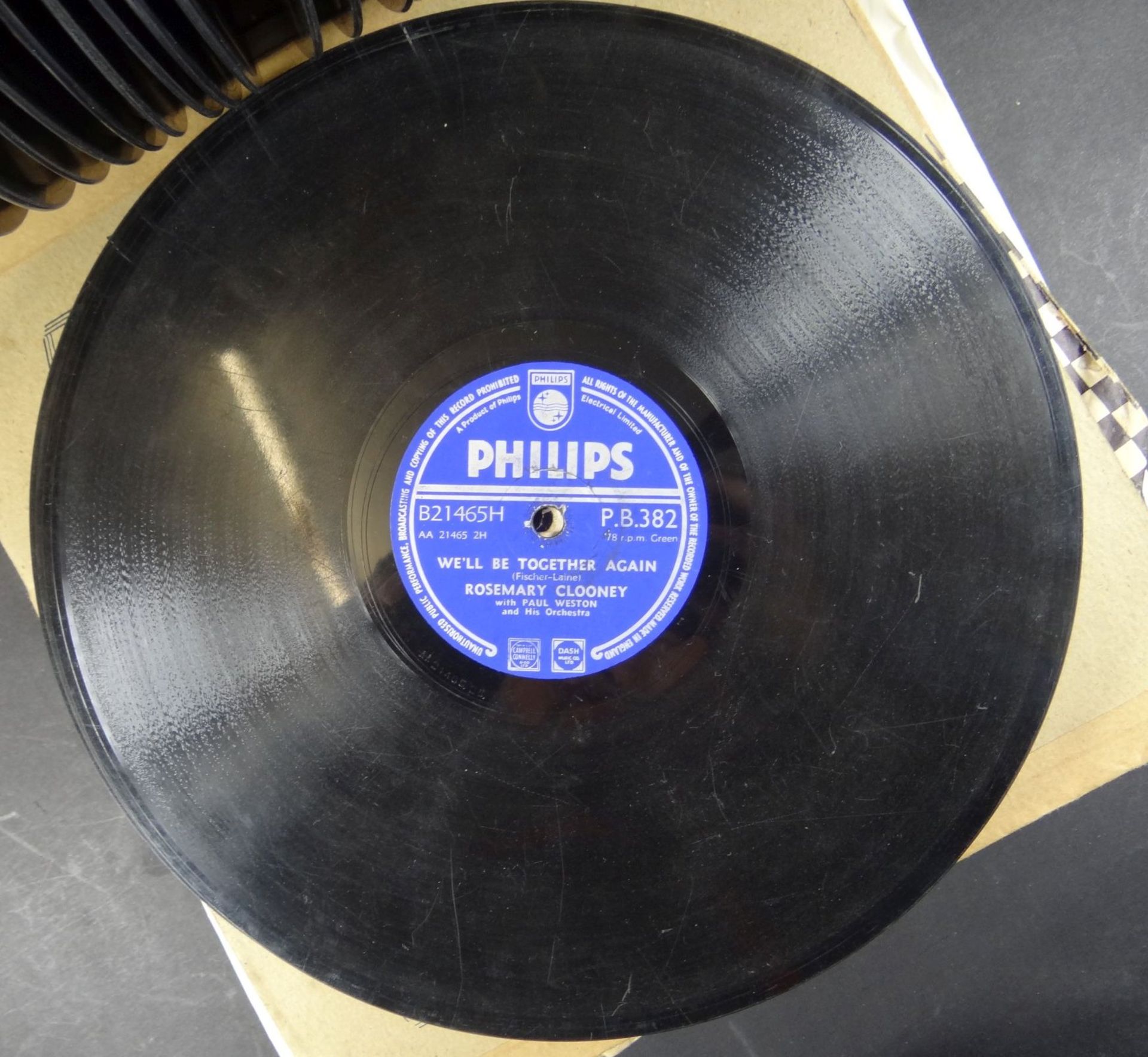 57x grosse Schellack-LP's, Alters-u. Gebrauchsspuren, englisch und deutsch, D-25 cm - Image 2 of 10