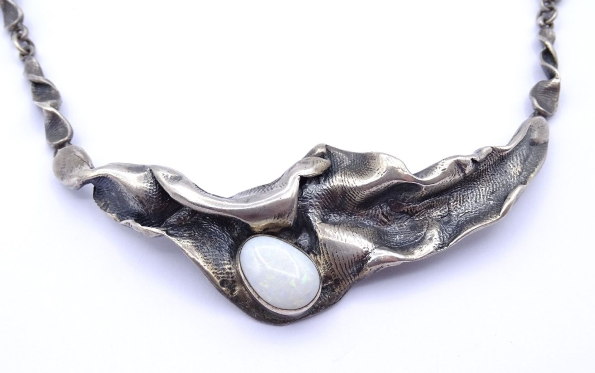 Designer Collier mit Opal, Sterling Silber 925/000,L- 40cm,49gr. - Bild 2 aus 8