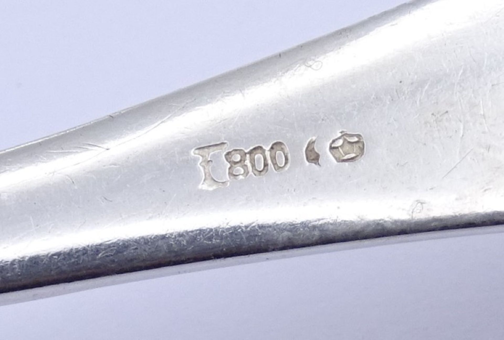 6x Esslöffel Silber 800/000 Wilkens mit Kreuzband,L- 21cm,ges.Gew.301,6gr - Bild 3 aus 3
