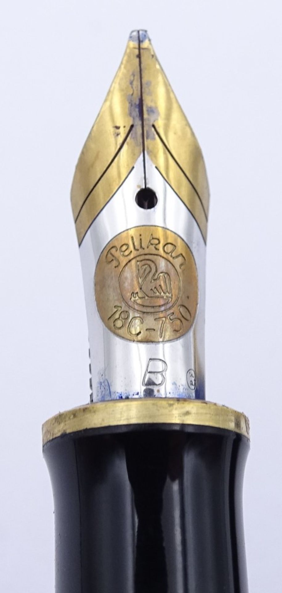 Kolbenfüller "Pilkan",WG/GG Feder 18C (750),Stärke B - Image 2 of 4
