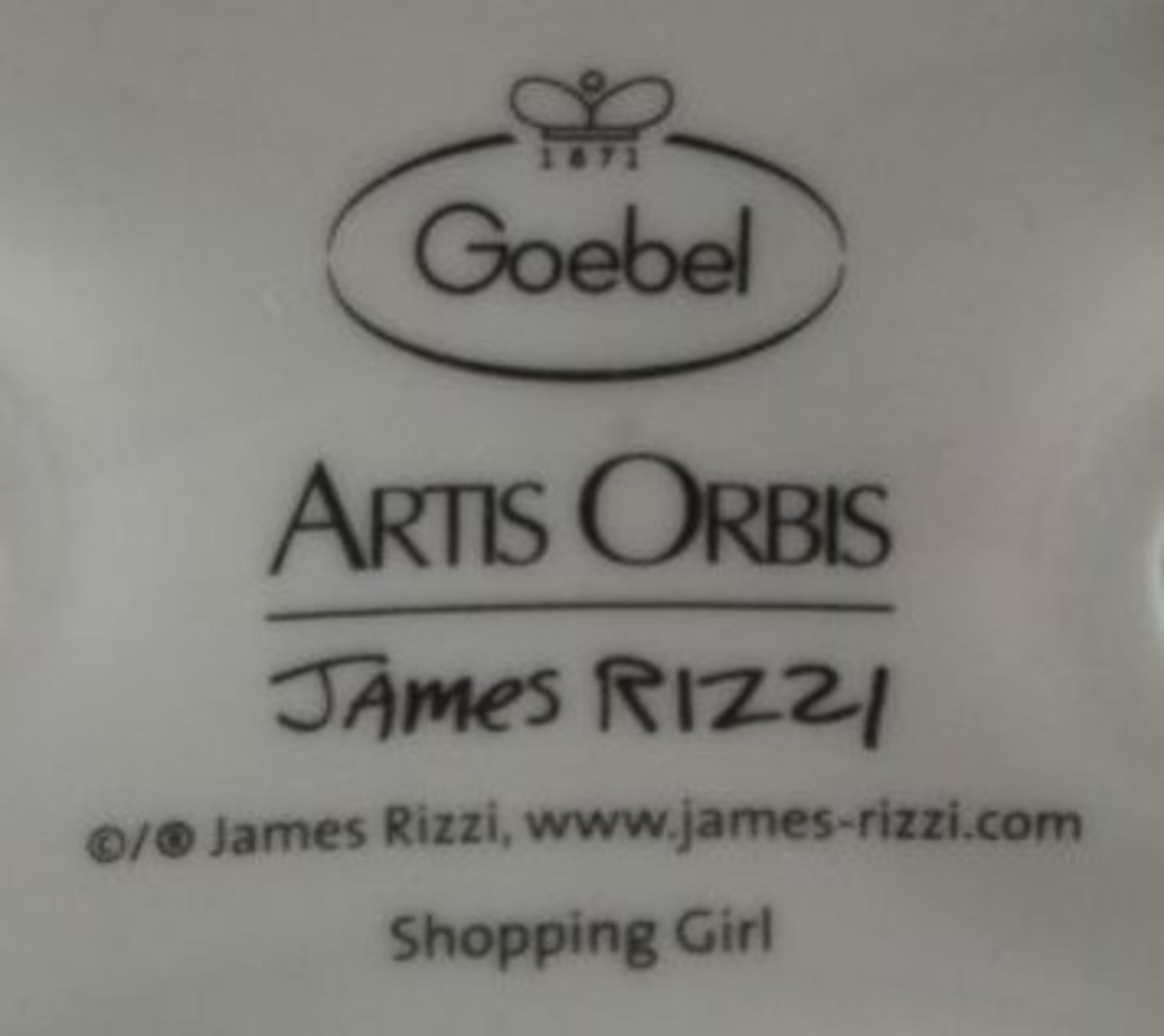 Goebel-Figur "Shopping Girl", Artis Orbis, Entw. James Rizzi, orig. Karton, H-13,5cm. - Bild 4 aus 4