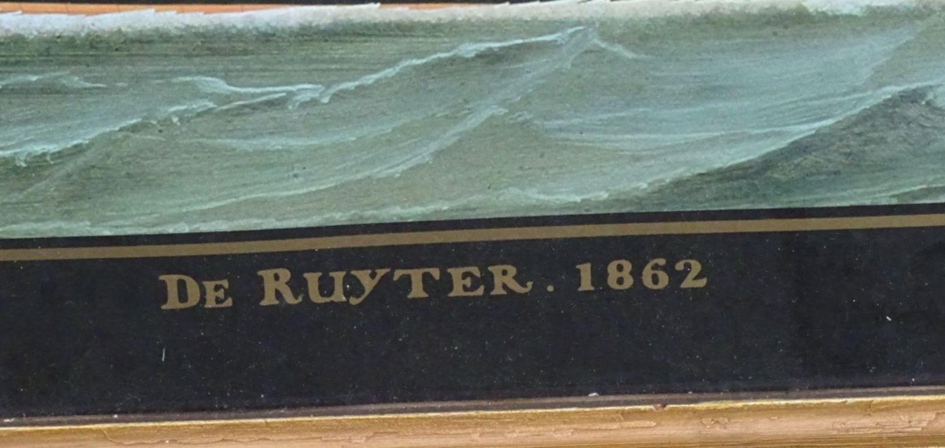 Kunstdruck mit der "de Ruyter 1862", Verlag Egon Heinemann-Norderstedt,ger/Glas,RG 70x51cm - Bild 3 aus 8