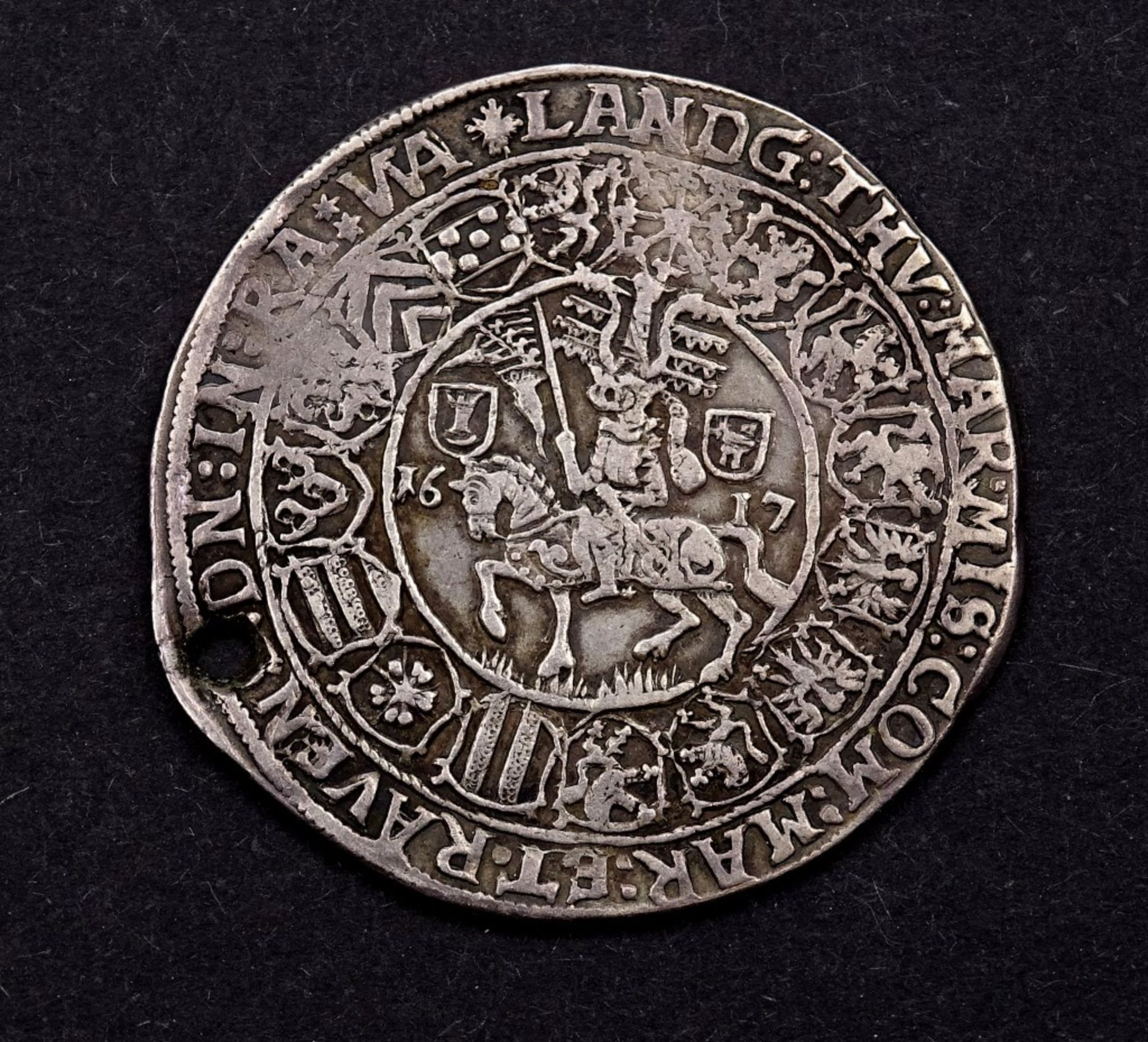Silber Münze 1617 7,00gr.,geloch - Bild 2 aus 2