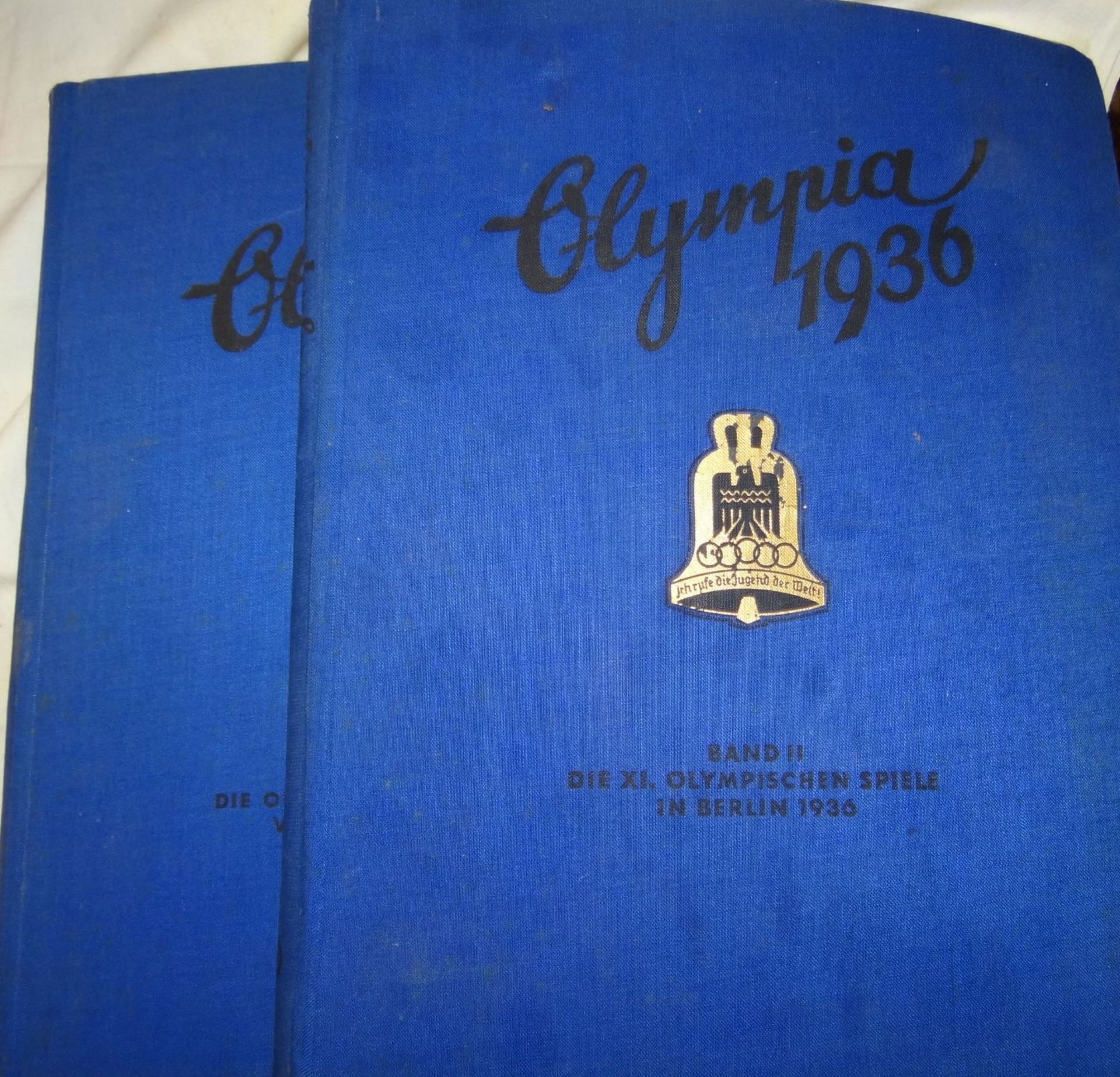 Sammelalbum "Olympia 1936", 2 Bände, ersten Seiten fehlen, Bilder nur ca. 95% vorhande
