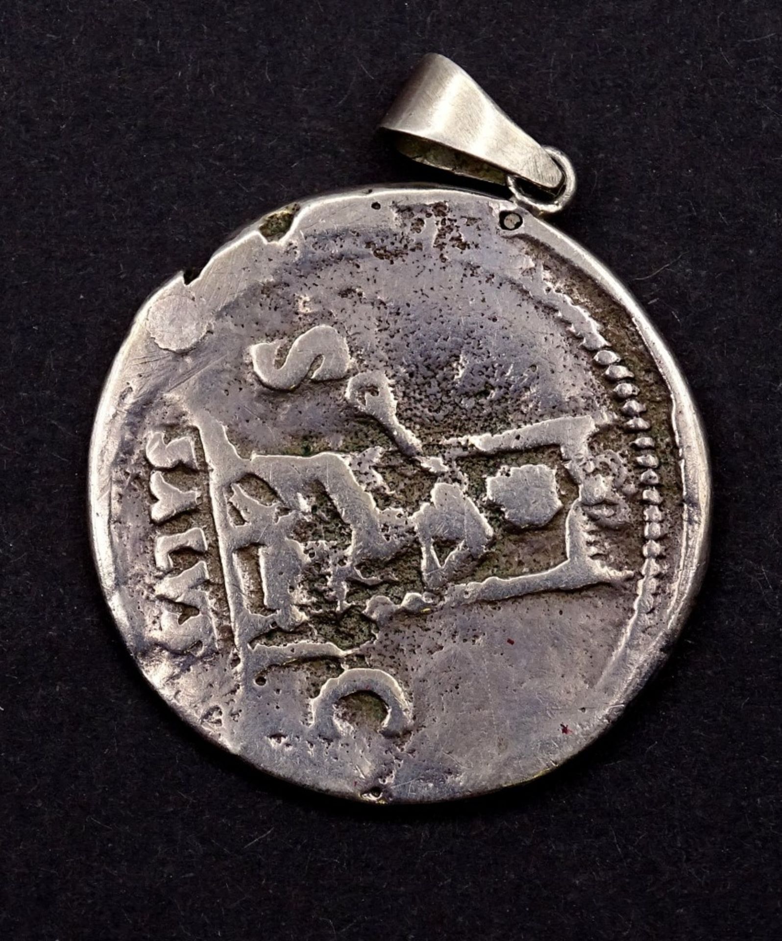 Antike Silbermünze Rom, Caesar,gehenkelt,13,5gr - Bild 2 aus 2