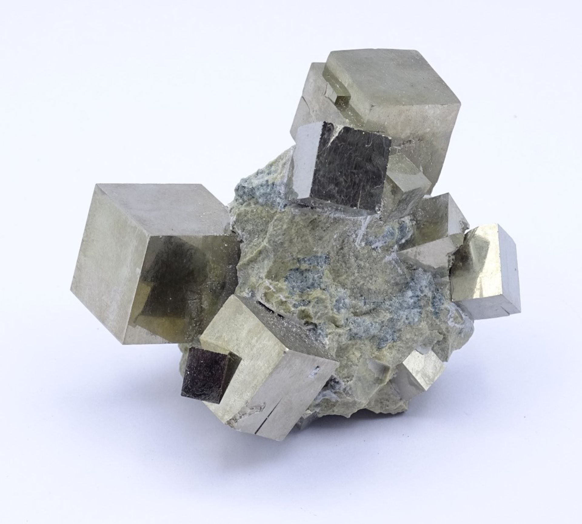 Pyrit Würfel in Stein gefasst,H-4,5x6c - Bild 2 aus 4