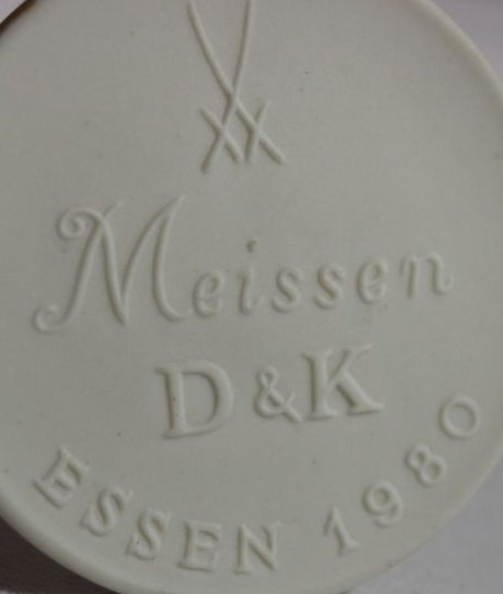 5x div. Meissen-Plketten, untersch. Dekore, D-10cm > 4cm. - Bild 9 aus 9