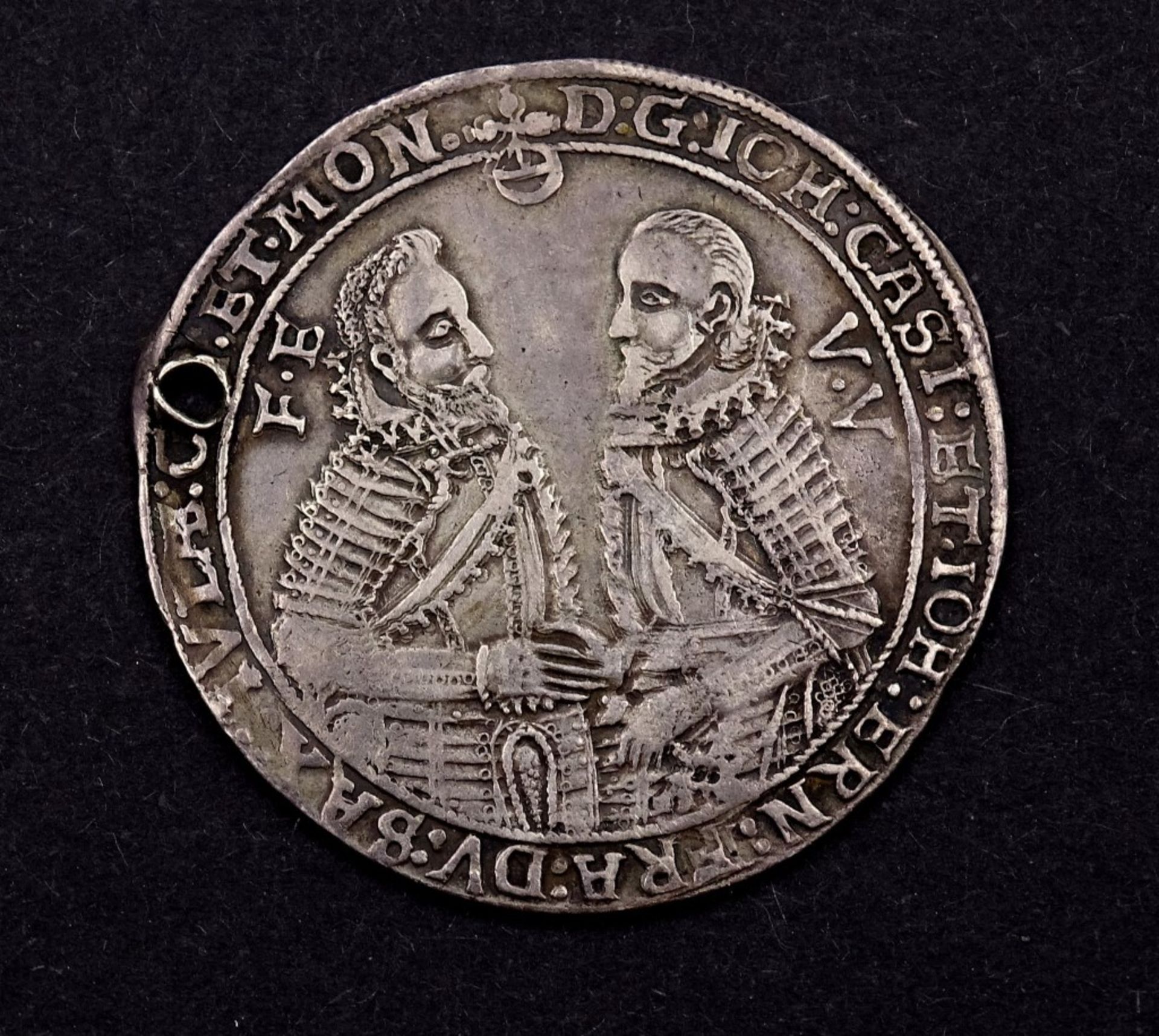 Silber Münze 1617 7,00gr.,geloch