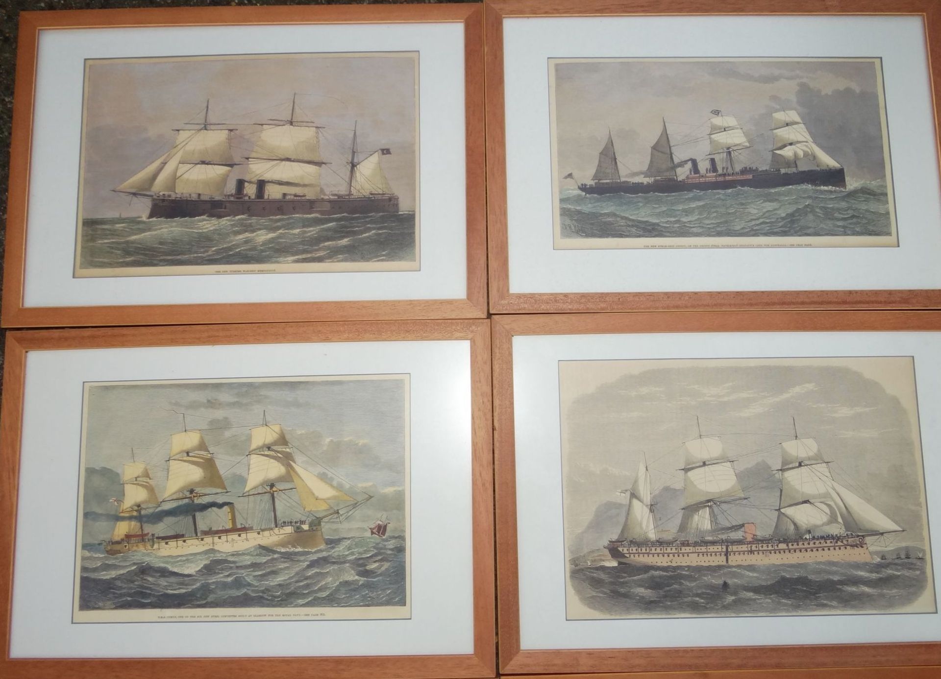 7x gerahmte Kunstdrucke mit Segelschiffen, Glas, RG 33x48 cm - Bild 4 aus 8