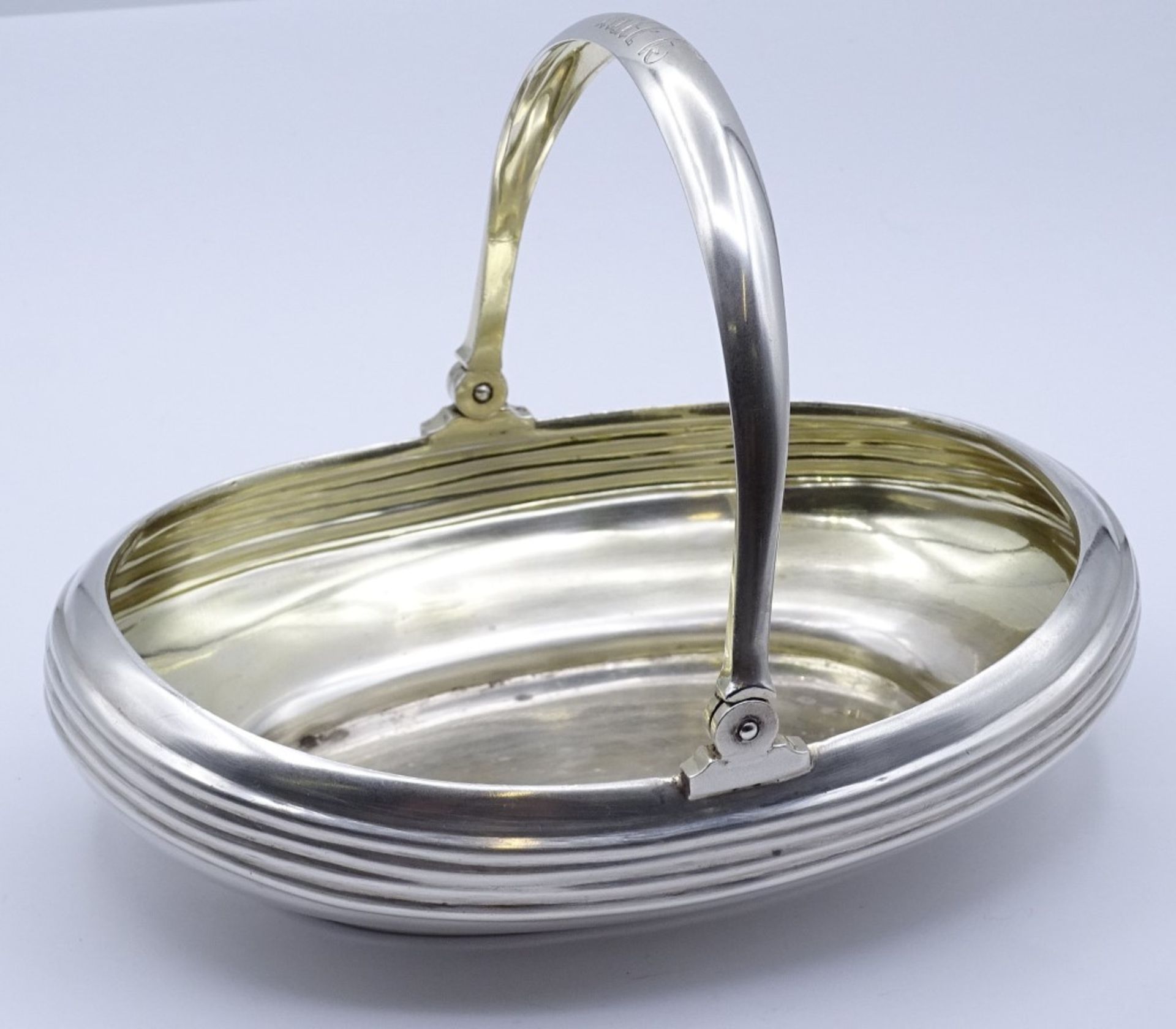 Henkelschale Russland 1882 Silber -84- Zolotniki gestempelt,kyrillisch gemarkt,376gr., 18x13,5cm,H-